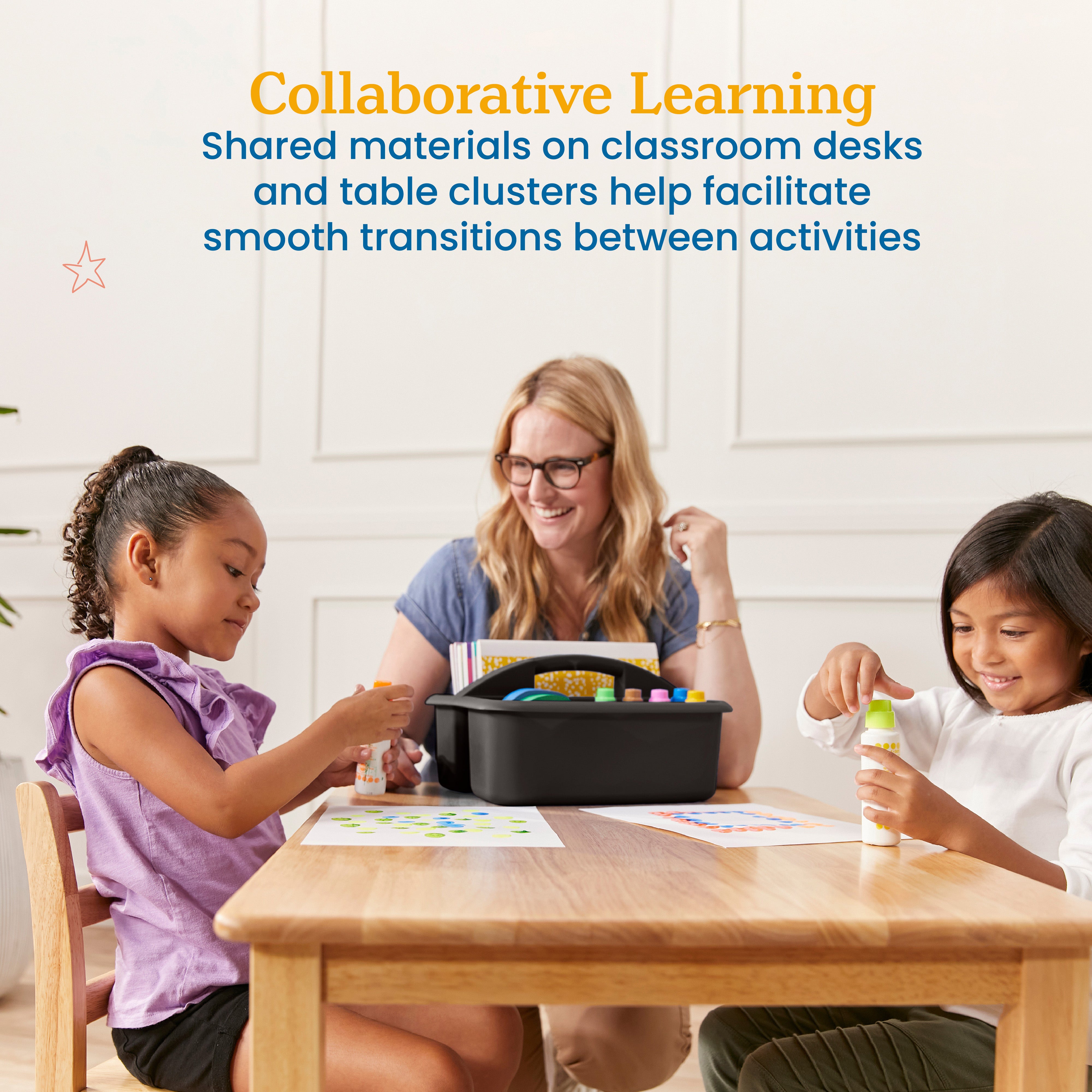 2-Compartment Storage Caddy, 6-Pack