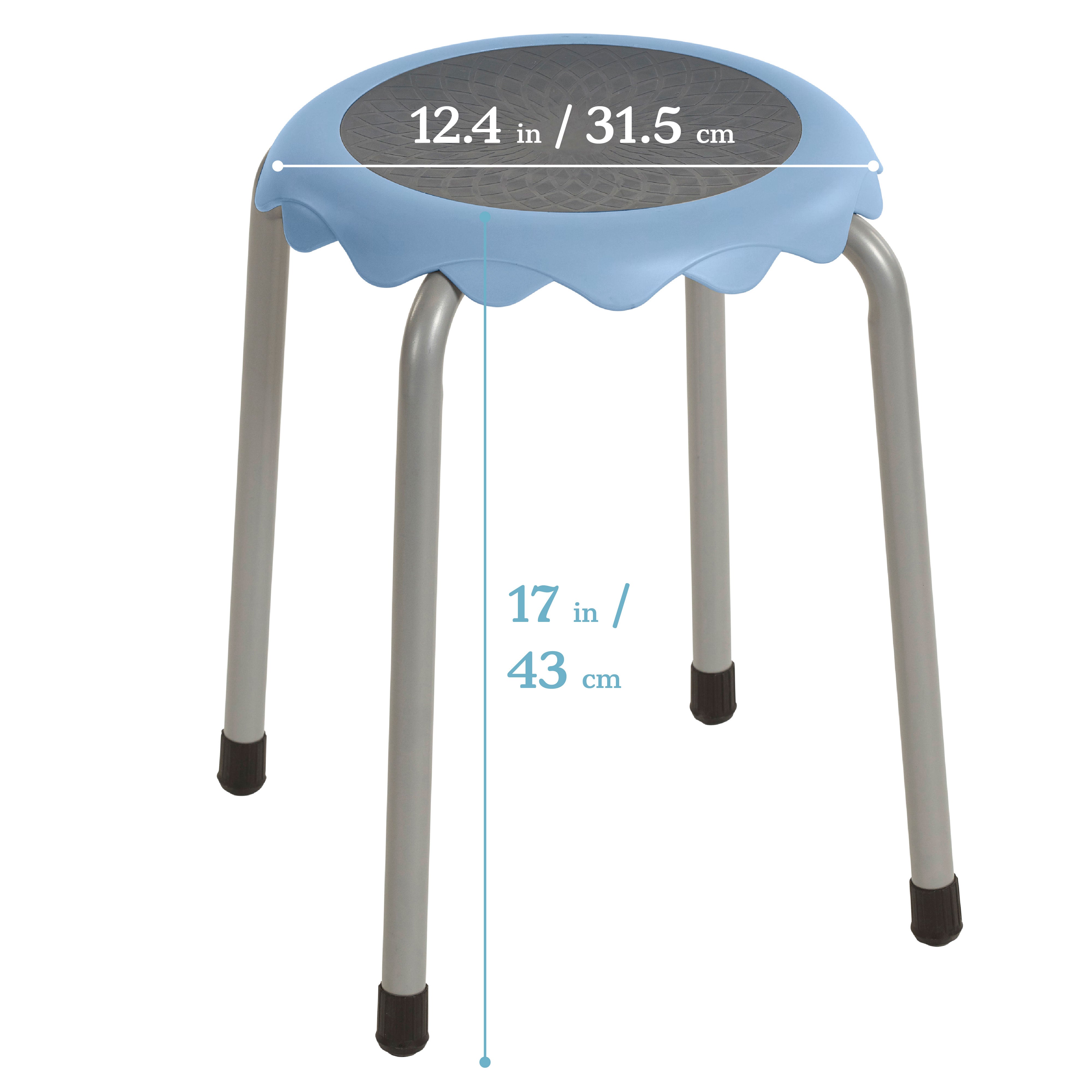 Daisy Stackable Stool with Glides Seating Set, 8-Piece