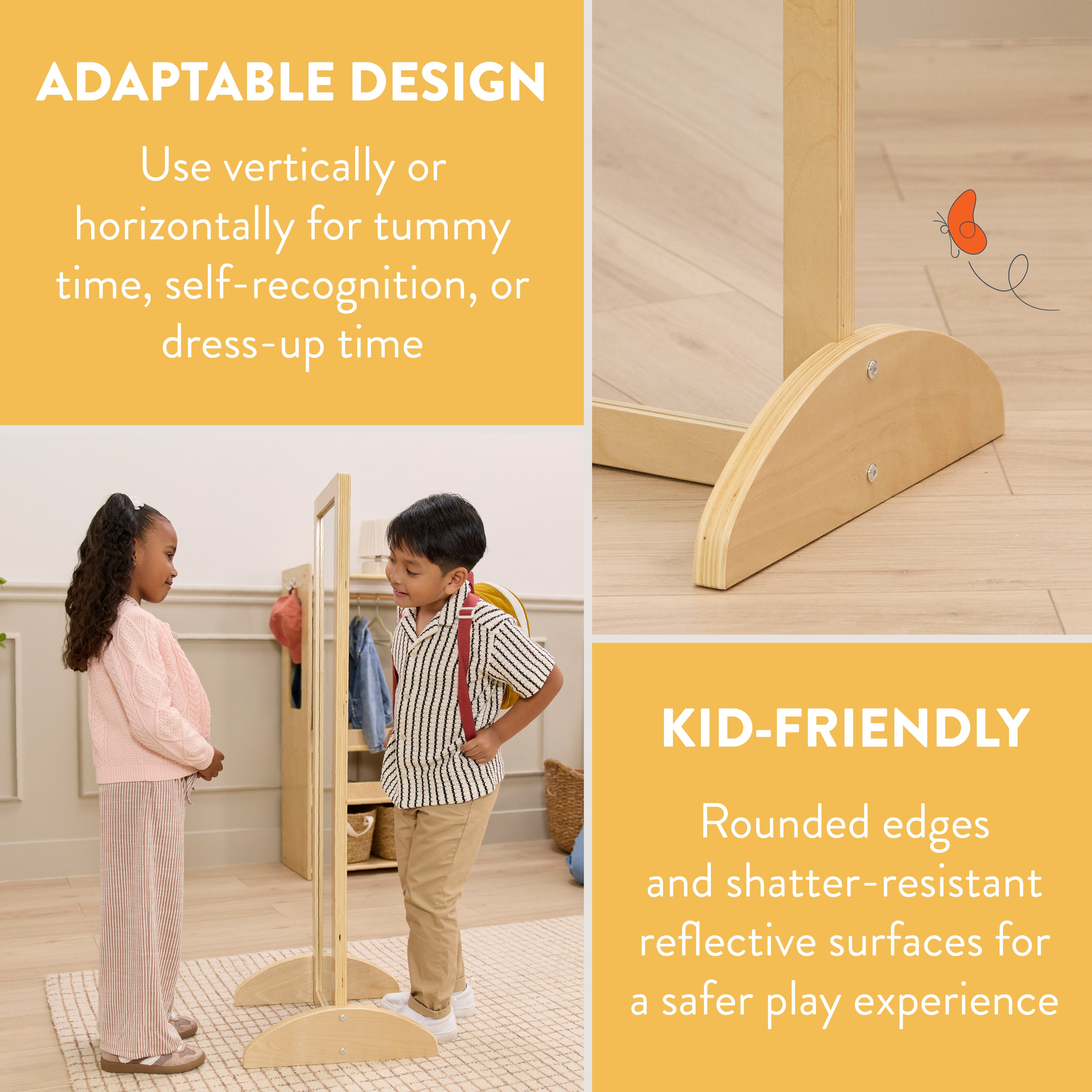 Two-Sided Bi-Directional Baby Mirror
