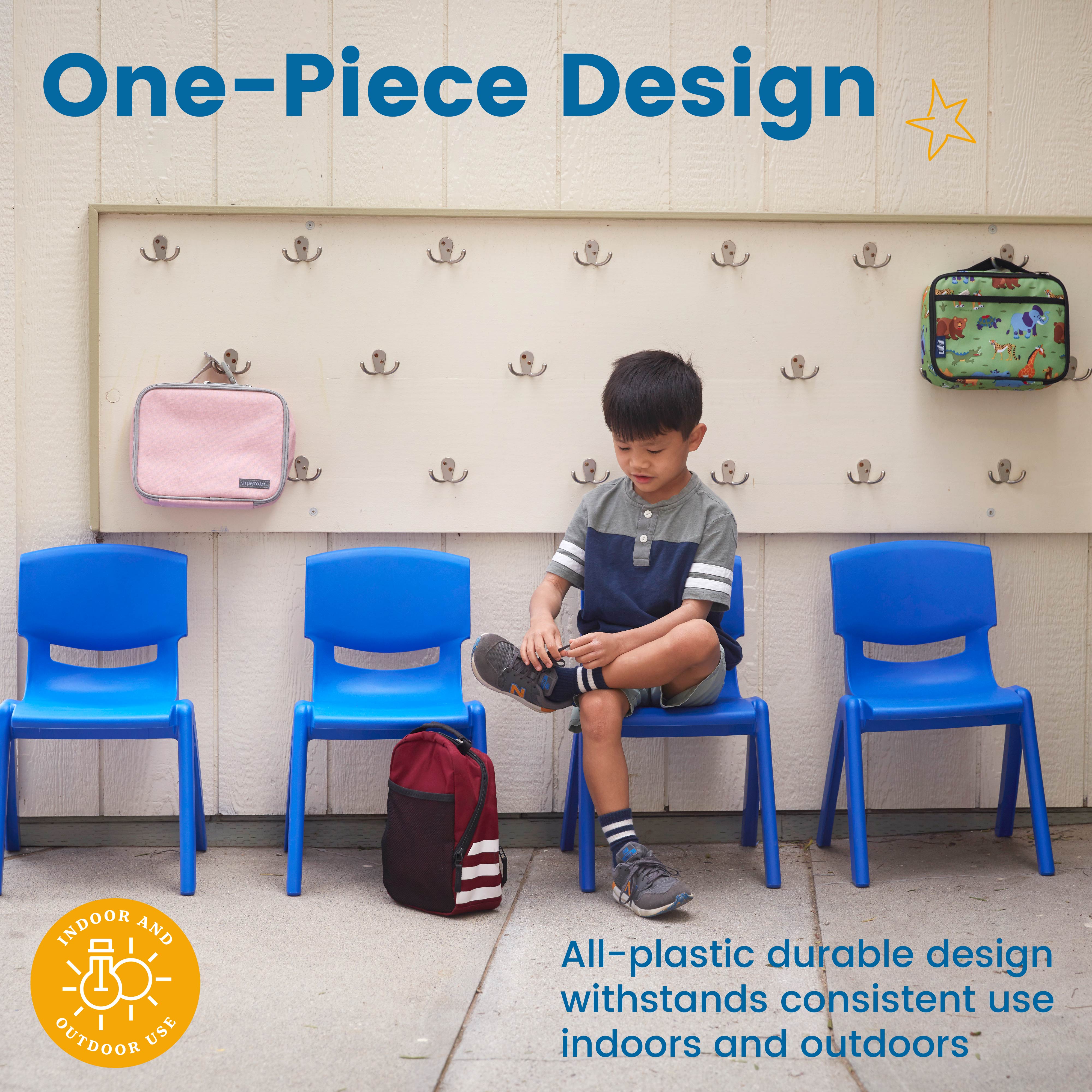 12in Plastic School Stack Chair, 10-Piece