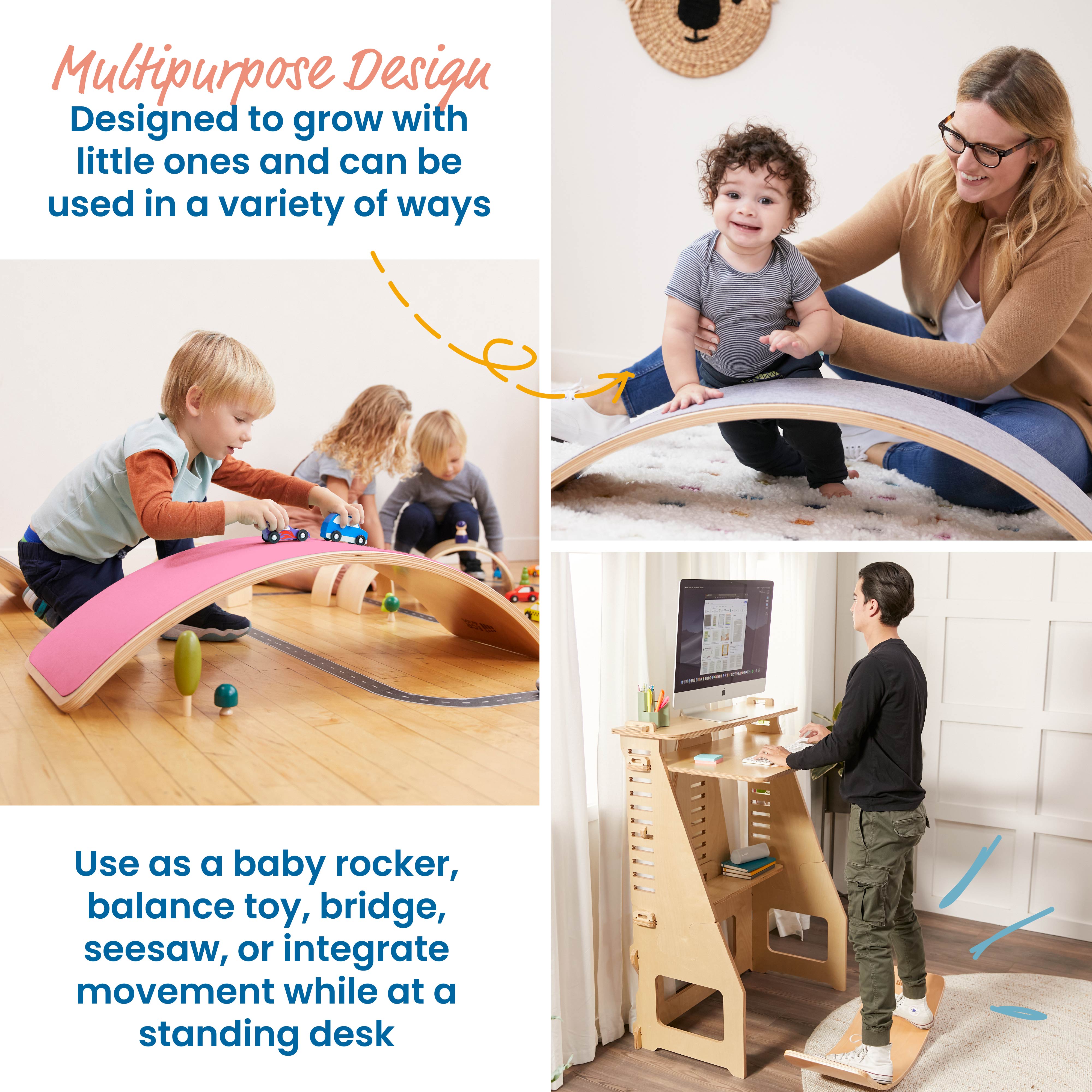 Balance Board with Felt Base