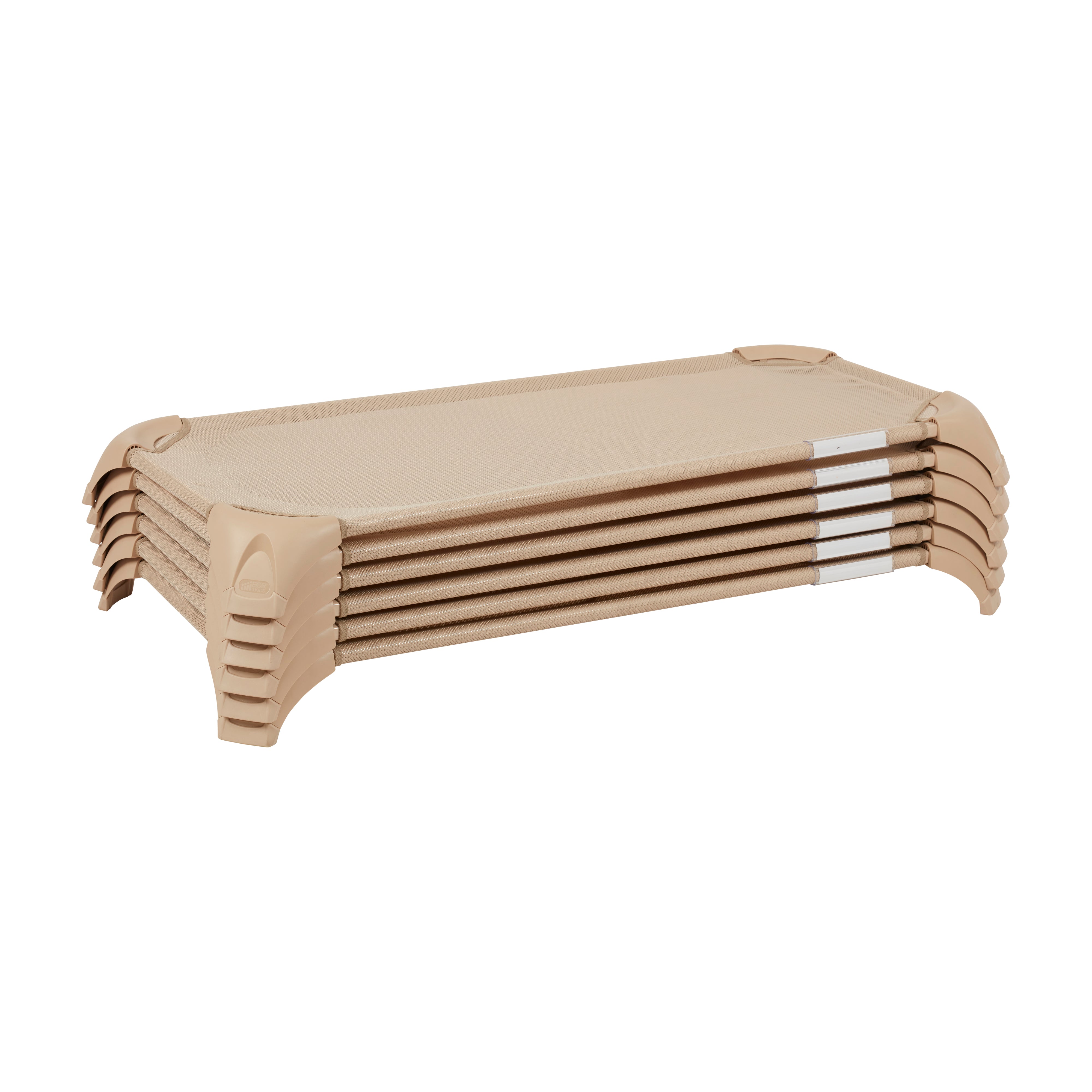 Stackable Cozy Cot with Storage and Name Tags, 6-Pack