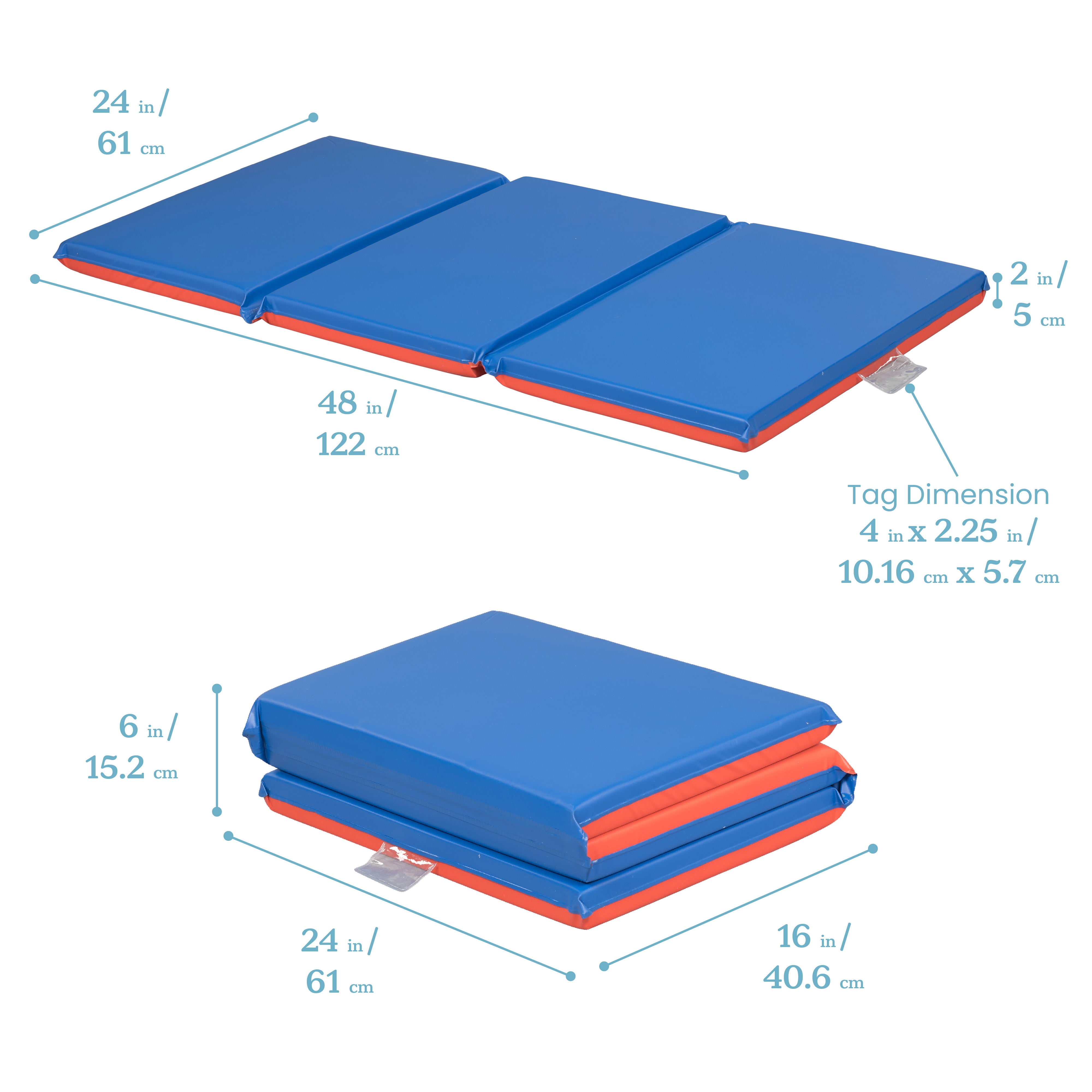 Premium Folding Rest Mat - Red/Blue