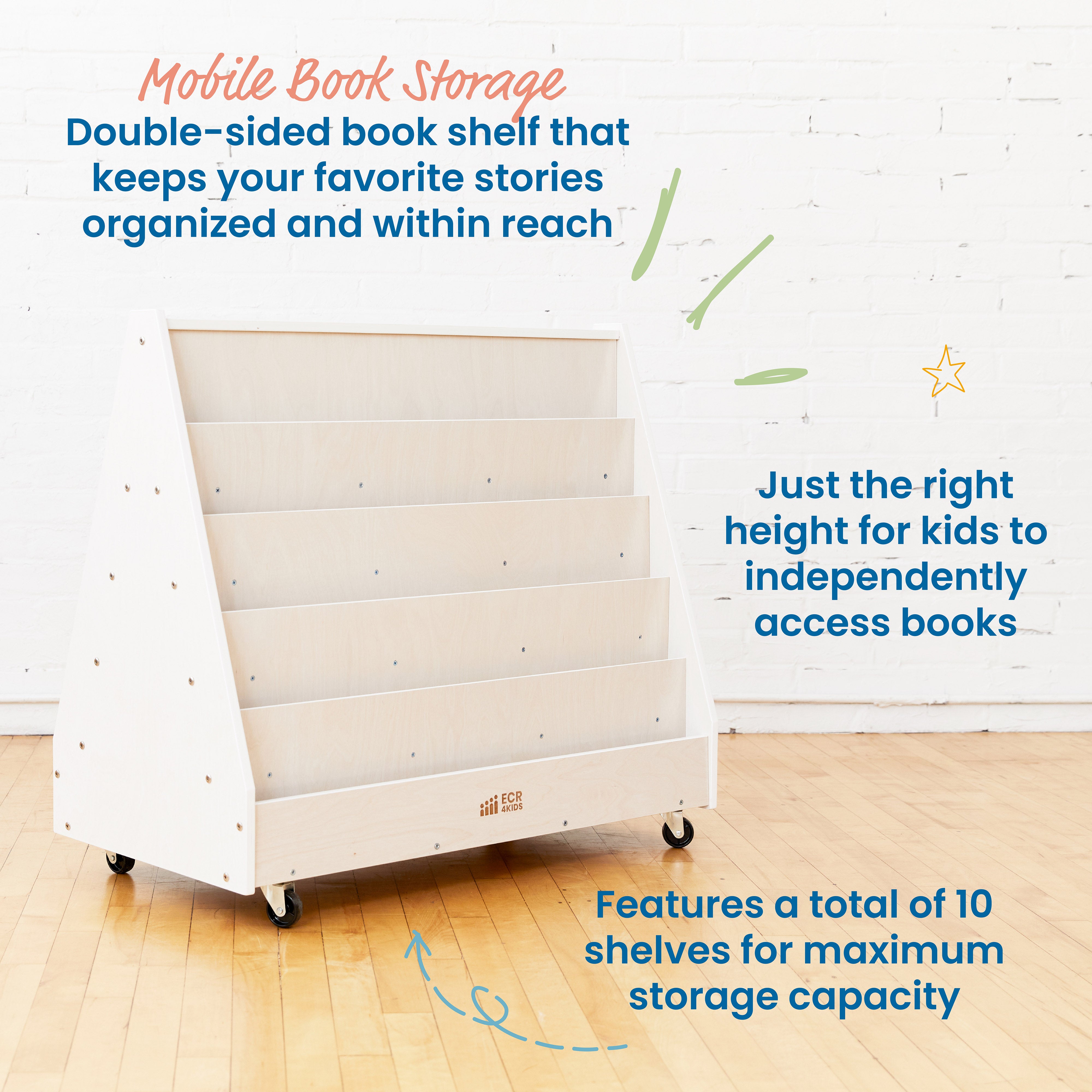 Double-Sided Mobile Book Display