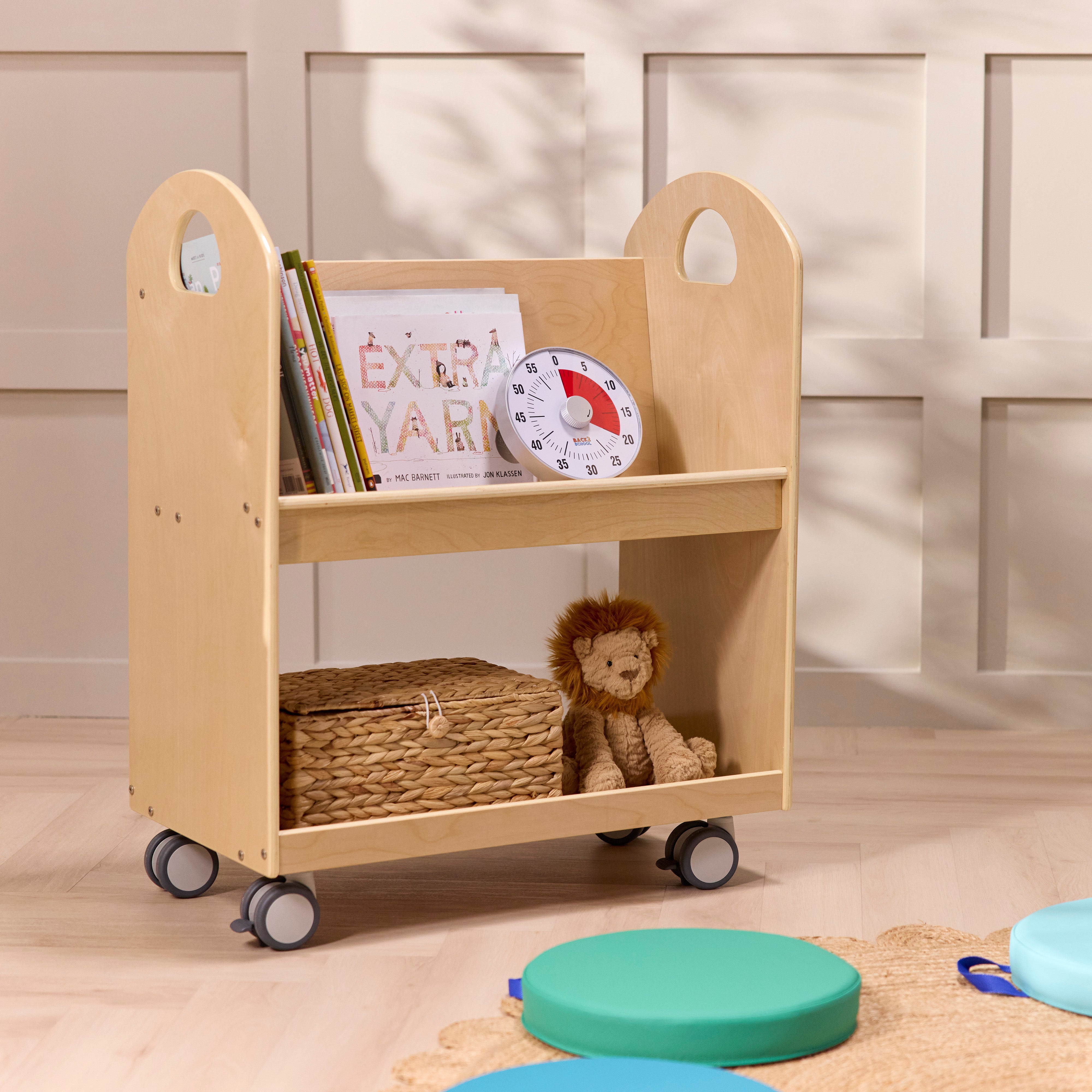 Round-the-Clock Mobile Library Cart with Timer