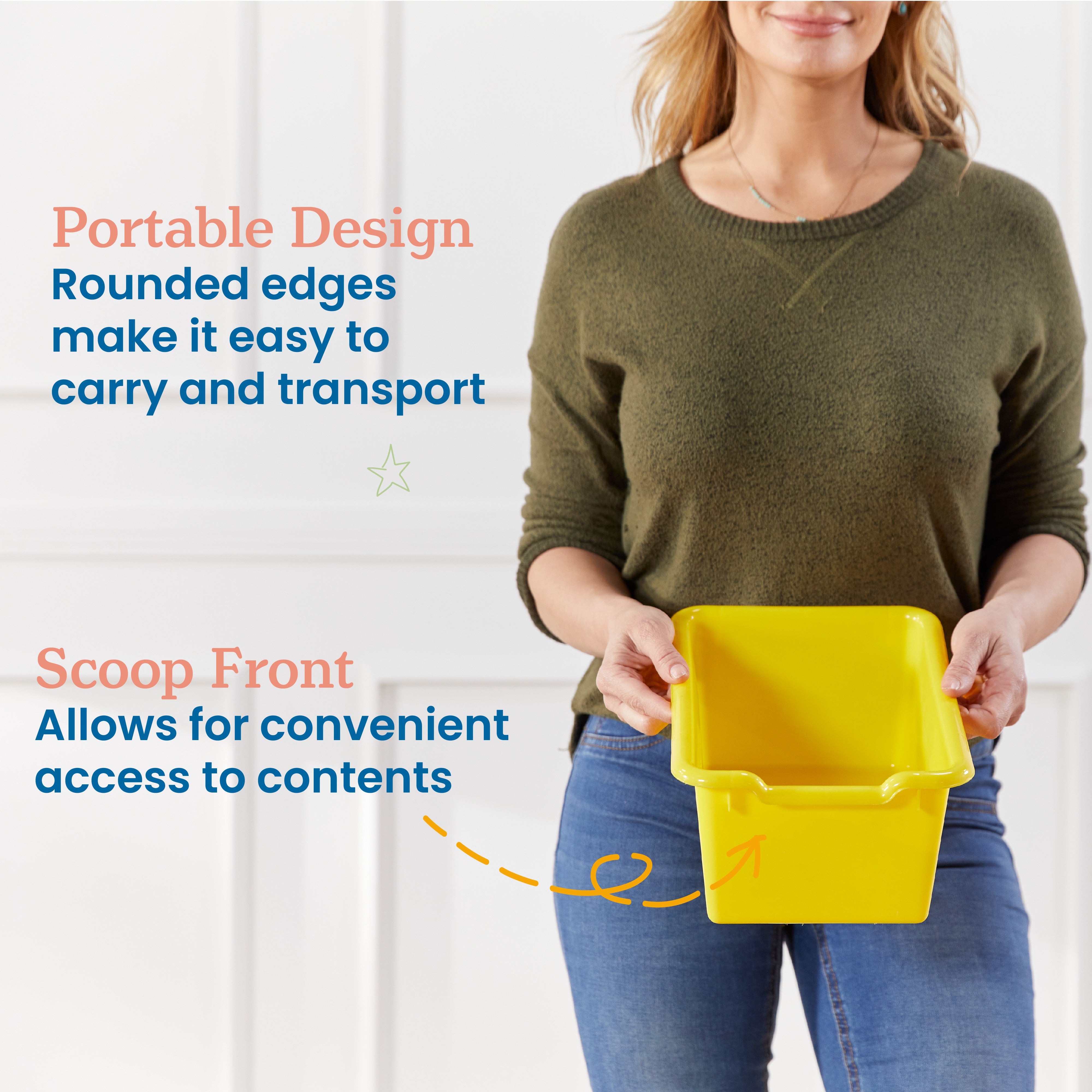 Scoop Front Storage Bin, 20-Piece