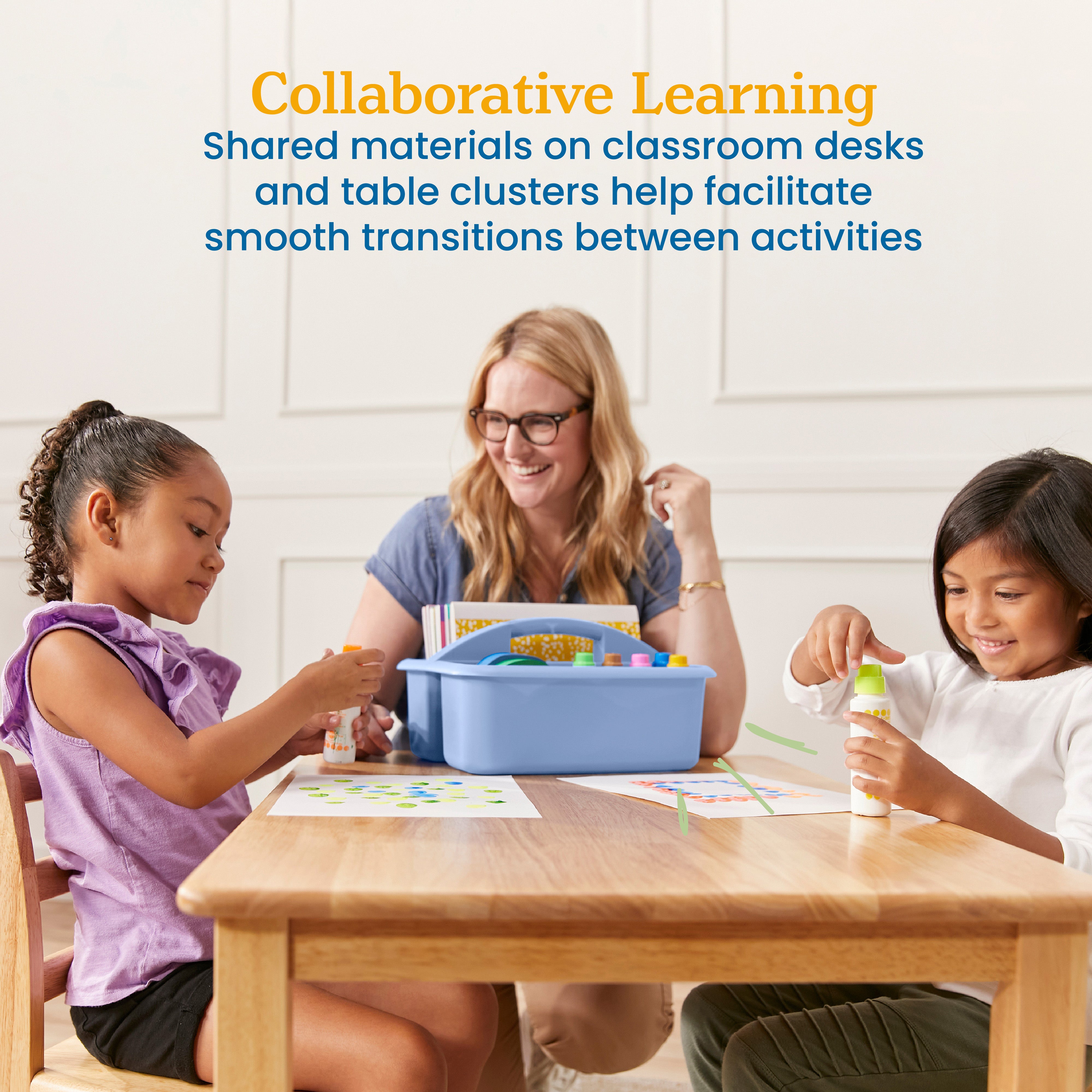 2-Compartment Storage Caddy, 6-Pack