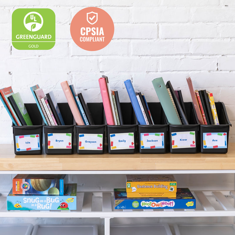 Linking Book Bins, Colorful Connecting Storage