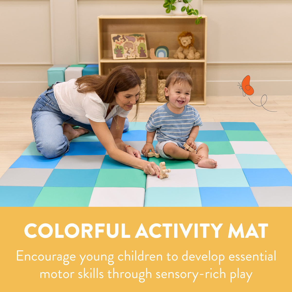 Mosaic Toddler Activity Foldable Play Mat