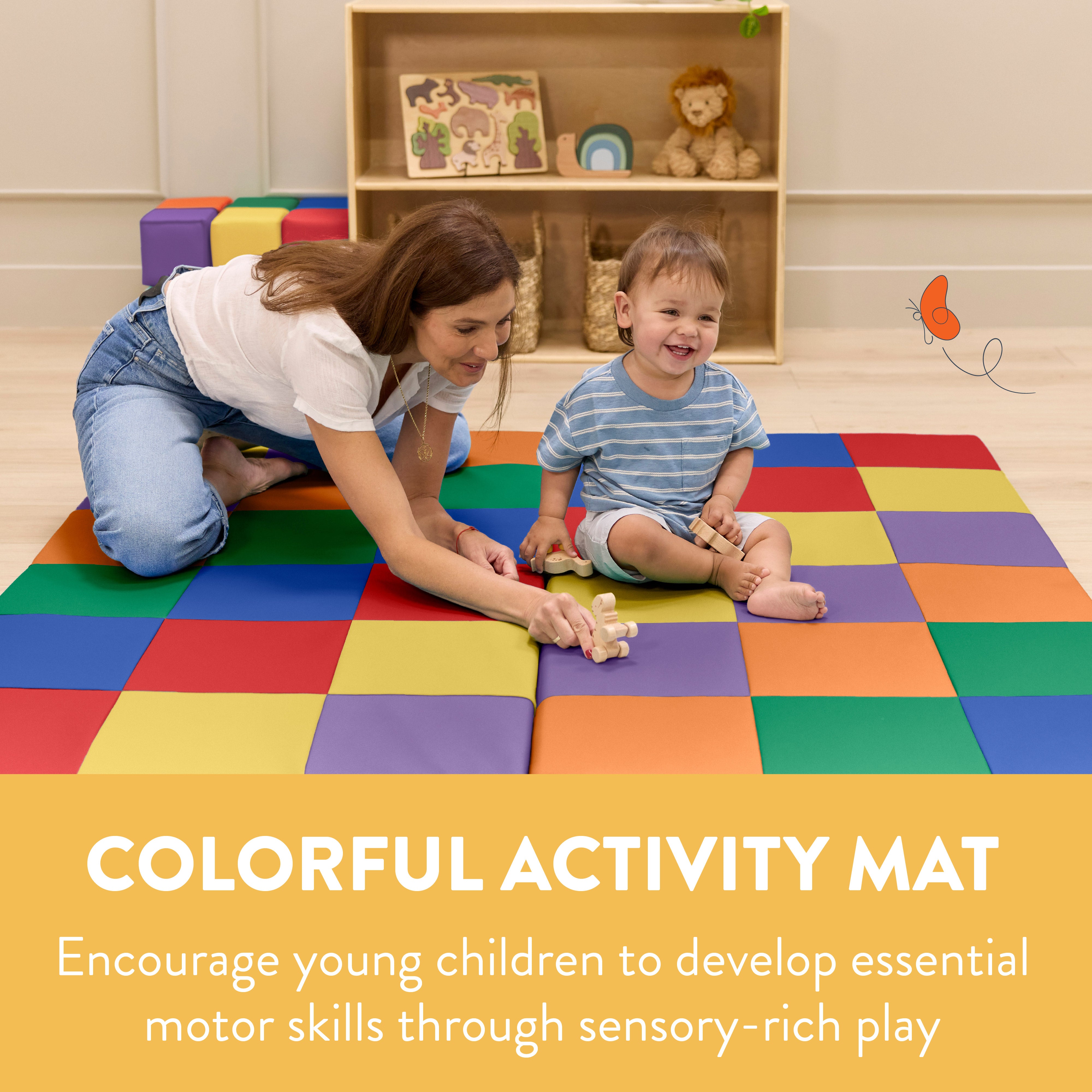 Mosaic Toddler Activity Foldable Play Mat