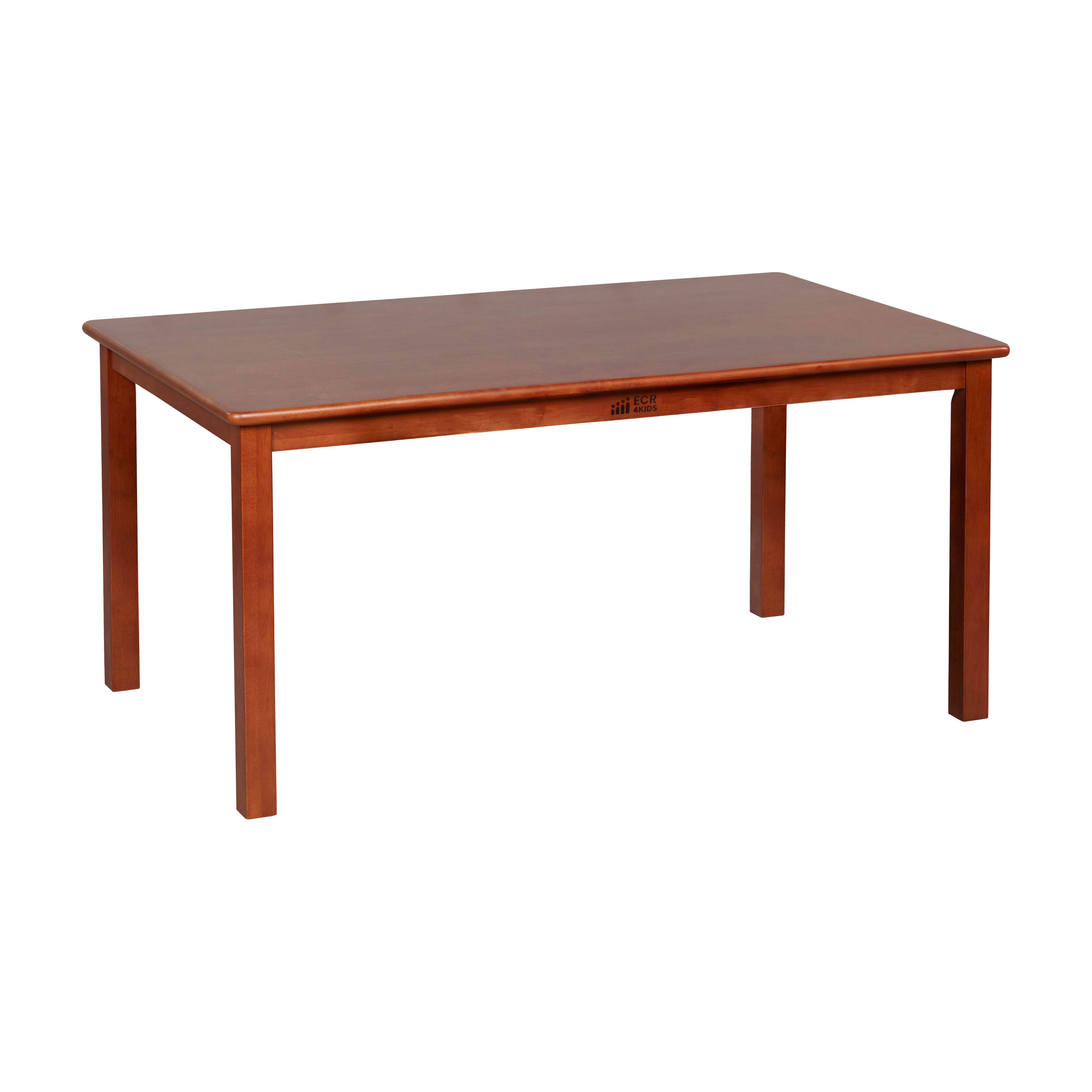30in x 48in Rectangular Hardwood Table with 22in Legs