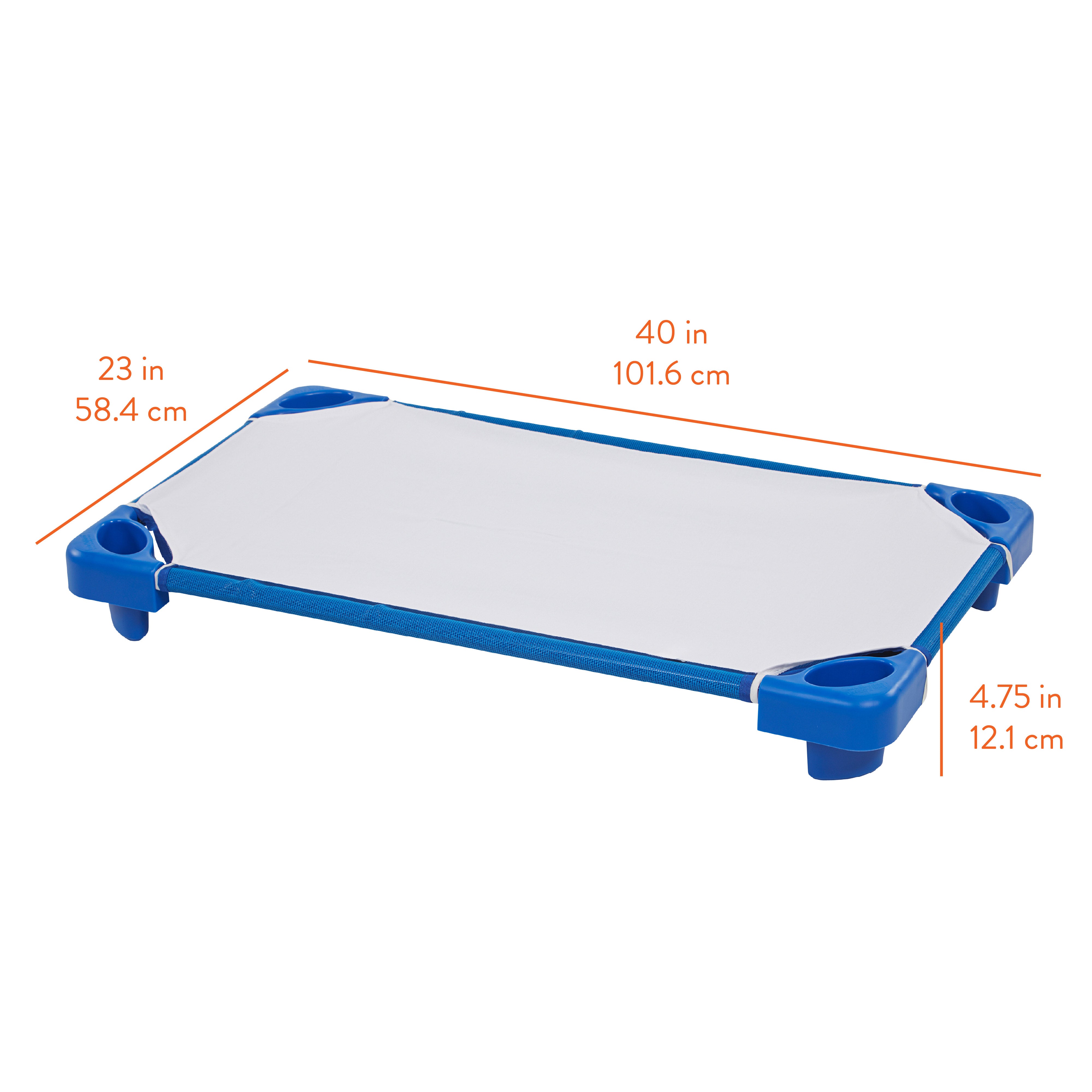 Sleepline Stackable Toddler Cots with Sheet, Ready-to-Assemble, 6-Pack