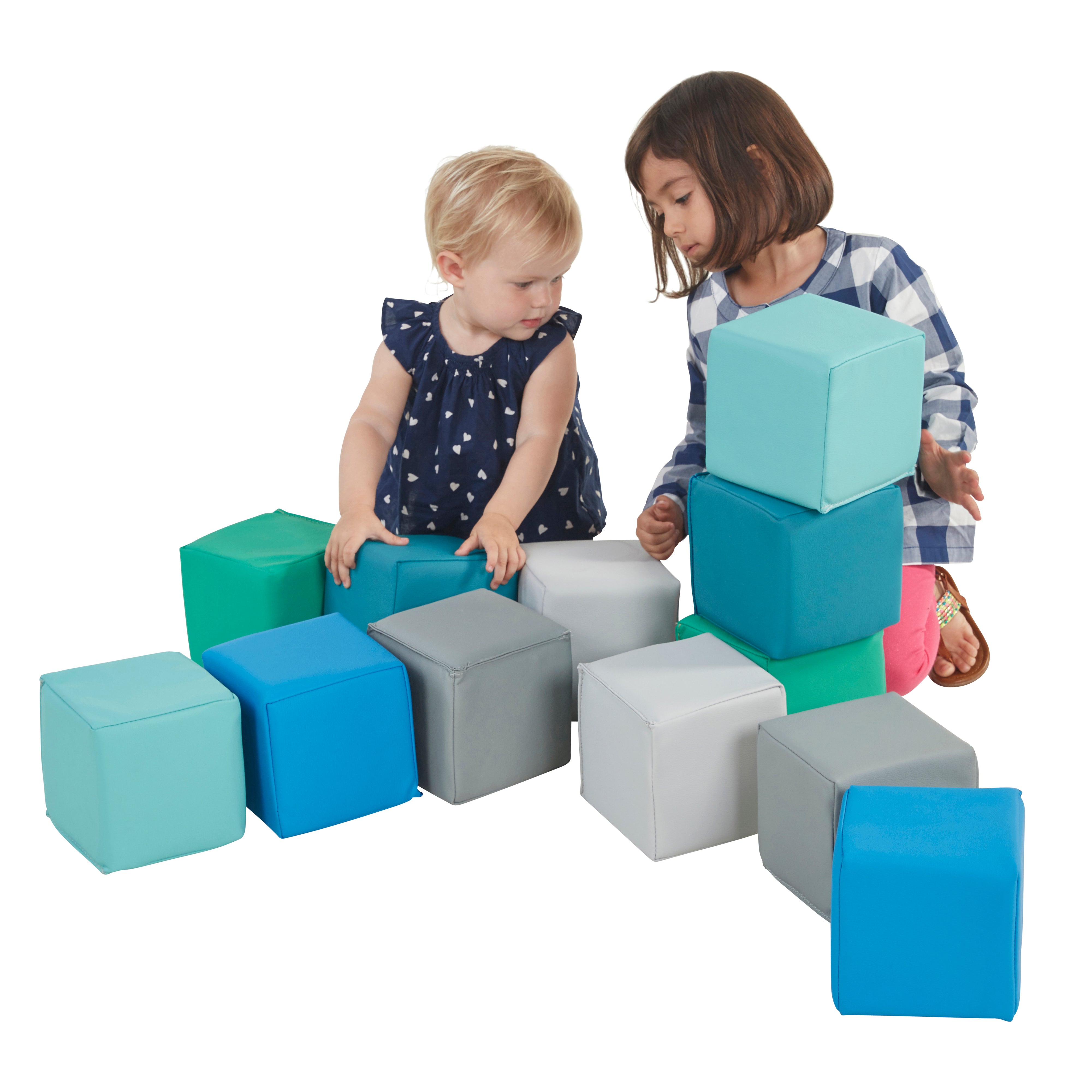 SoftZone Patchwork Toddler Blocks, 12-Piece