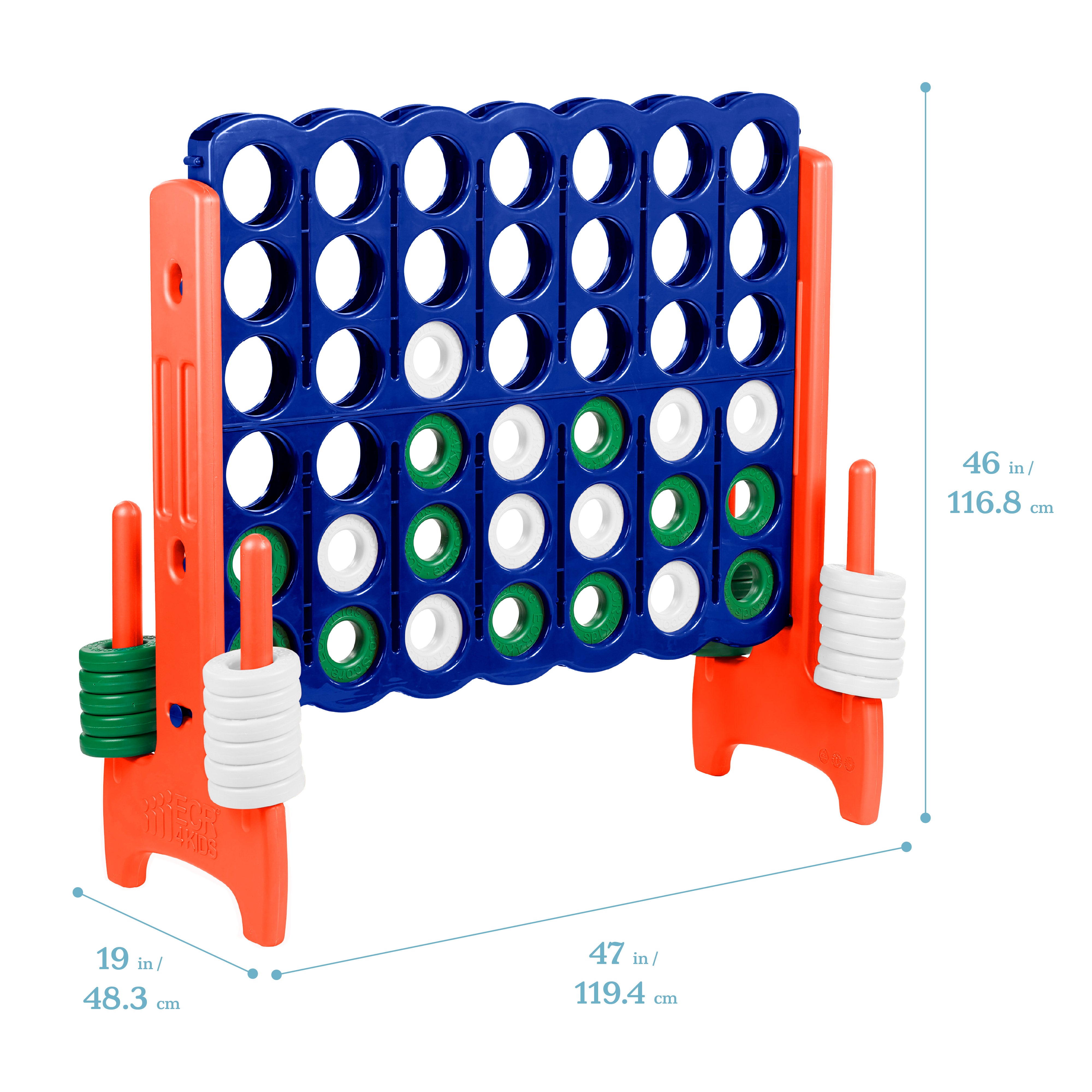 Jumbo 4-To-Score Giant Game with 42 Rings and Reset Sliders