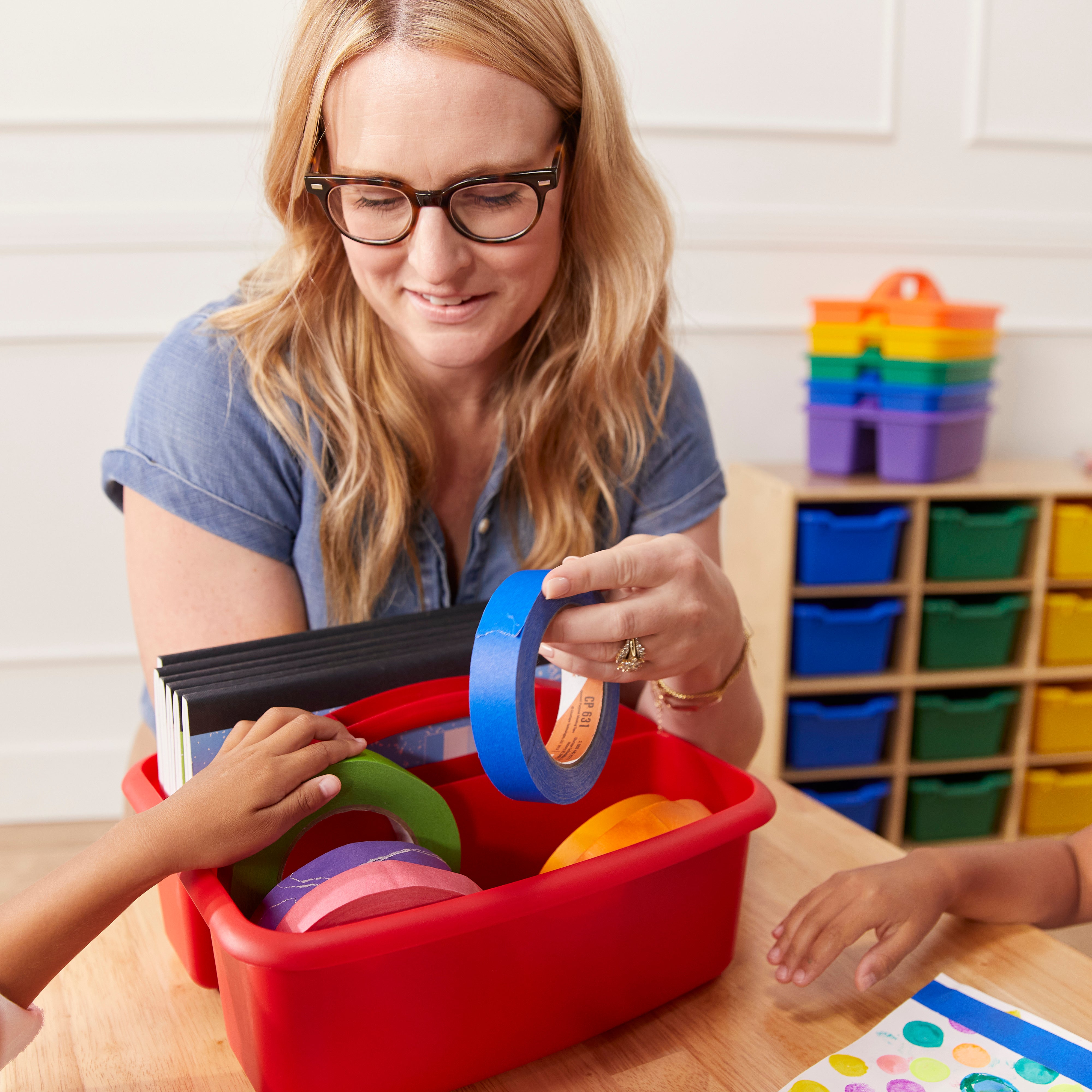2-Compartment Storage Caddy, 6-Pack