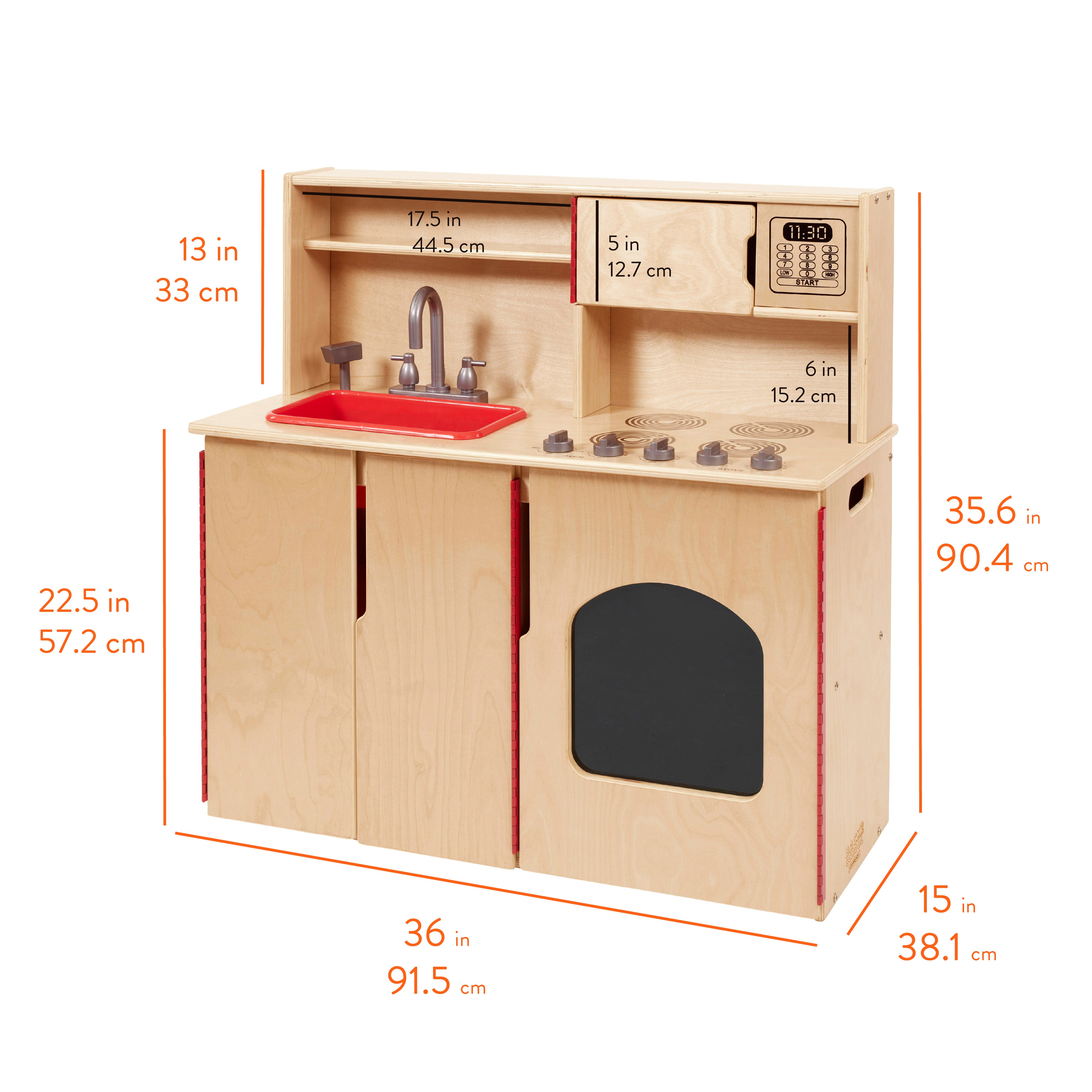 Chef's Station Kids Pretend Play Kitchen