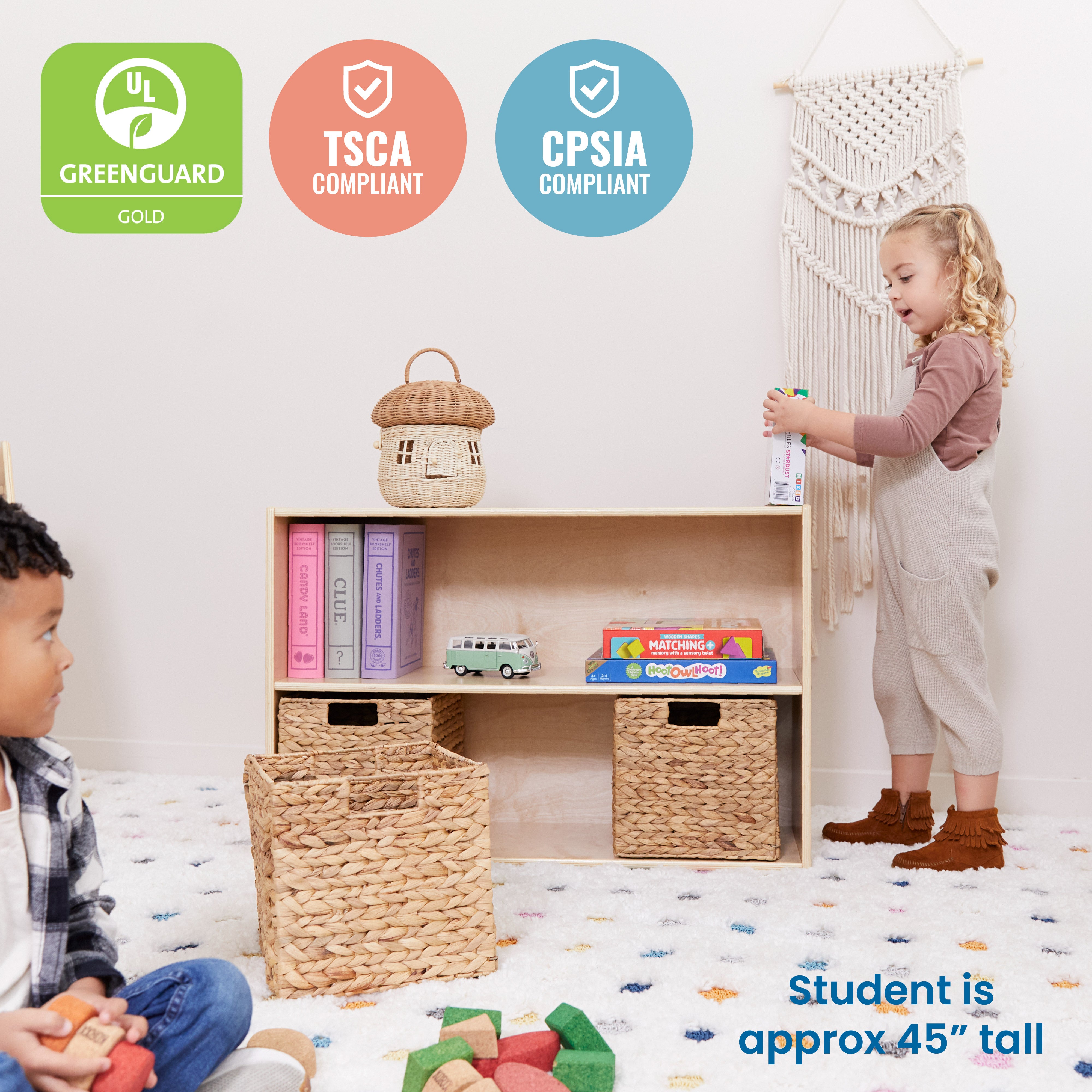 Streamline 2-Shelf Single-Sided Storage Cabinet, 24in