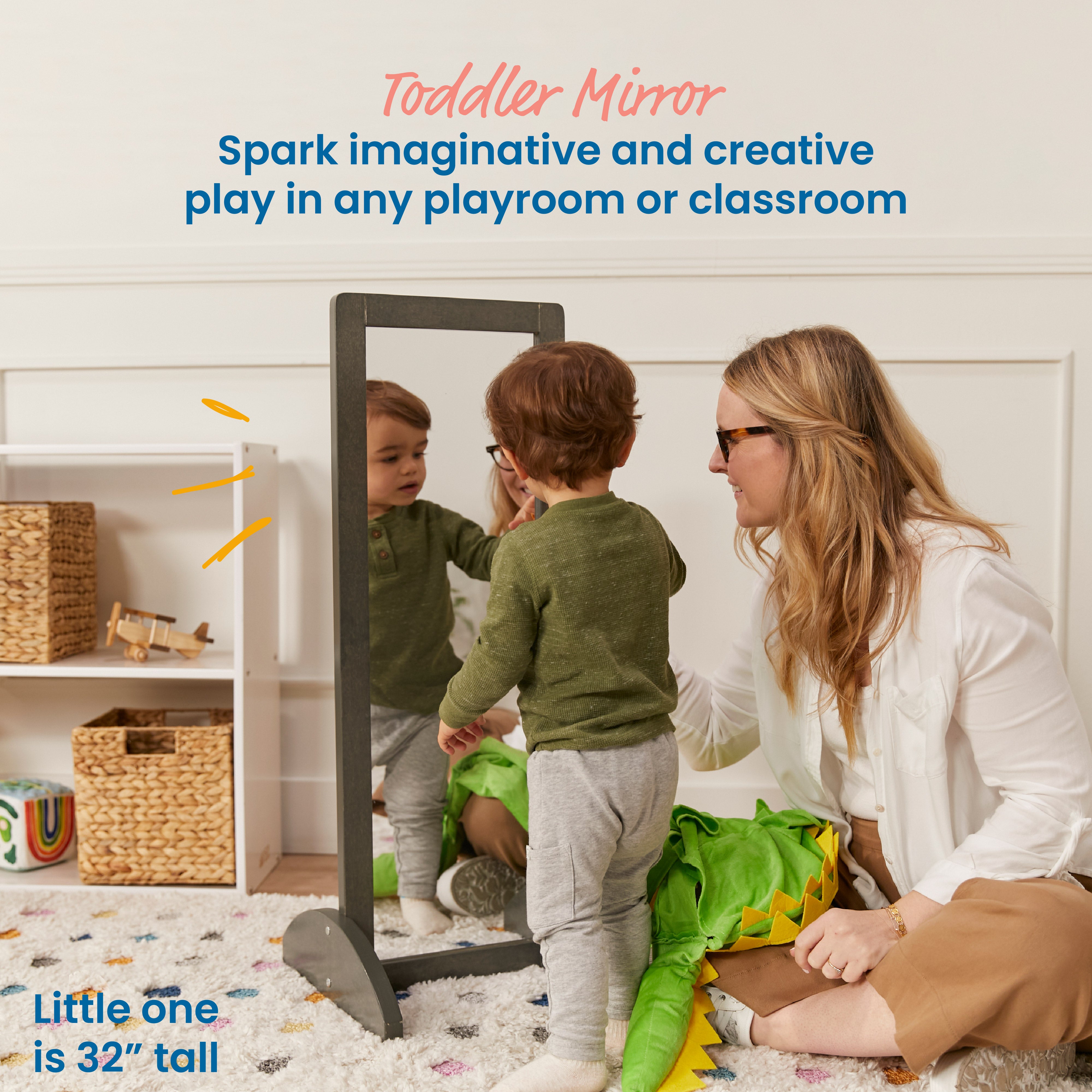 Toddler Single-Sided Bi-Directional Mirror