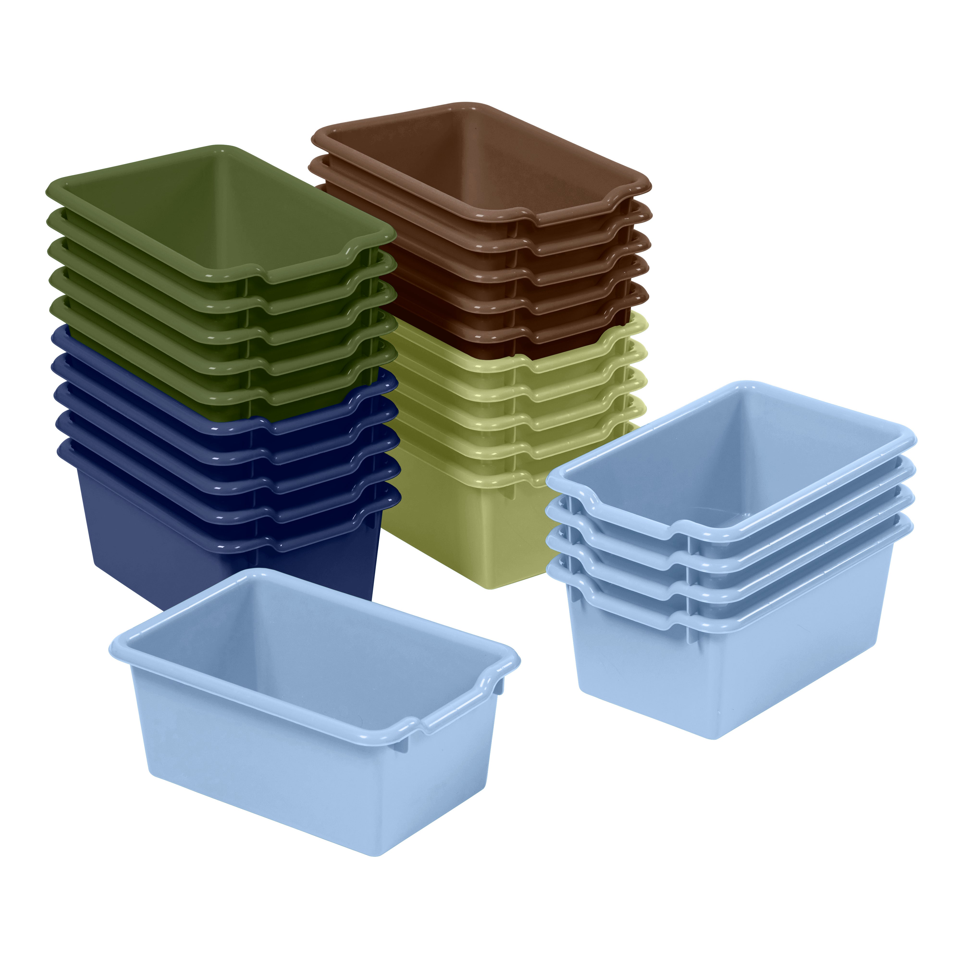 Scoop Front Storage Bins, 25-Piece