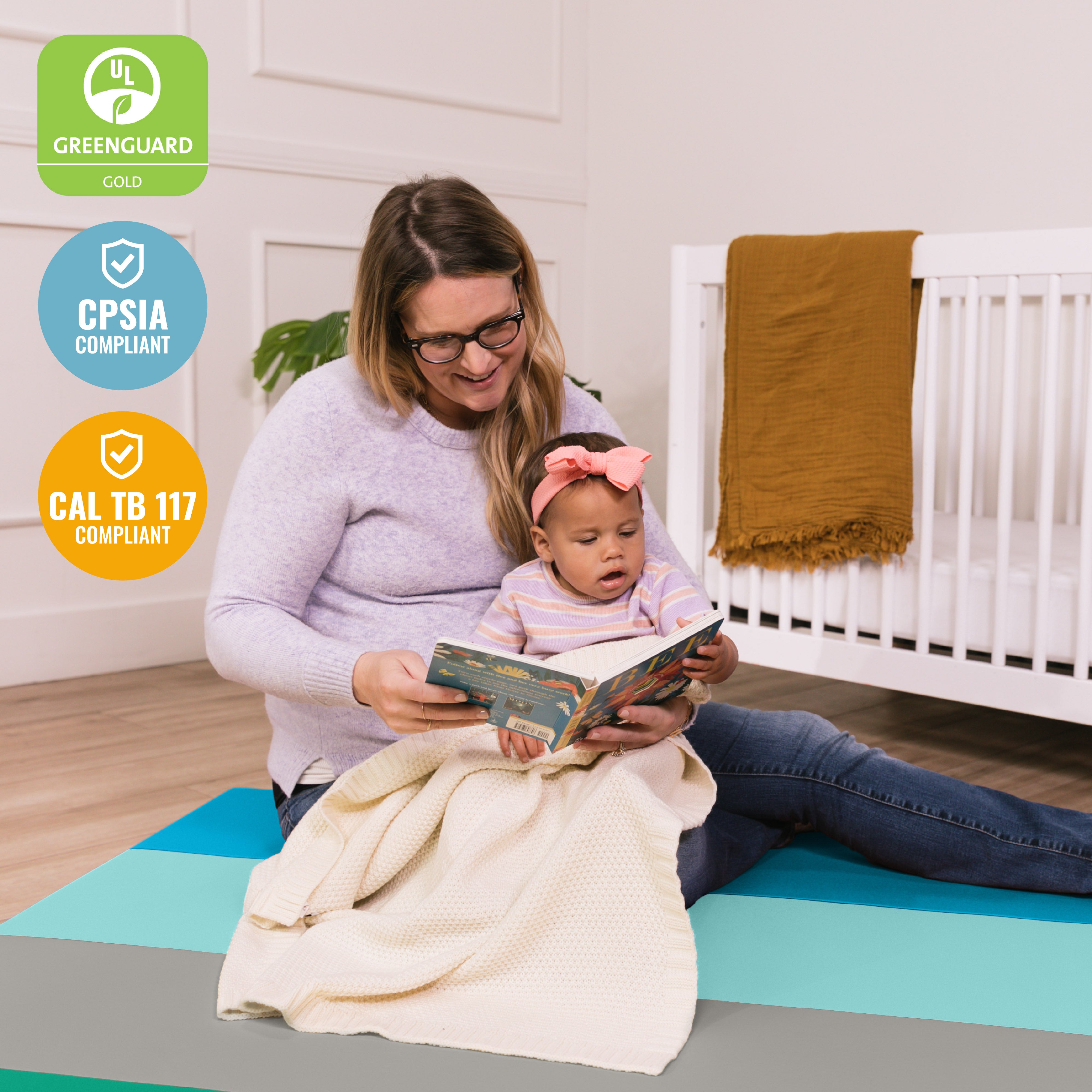 4-Section Rainbow Runway Activity Mat