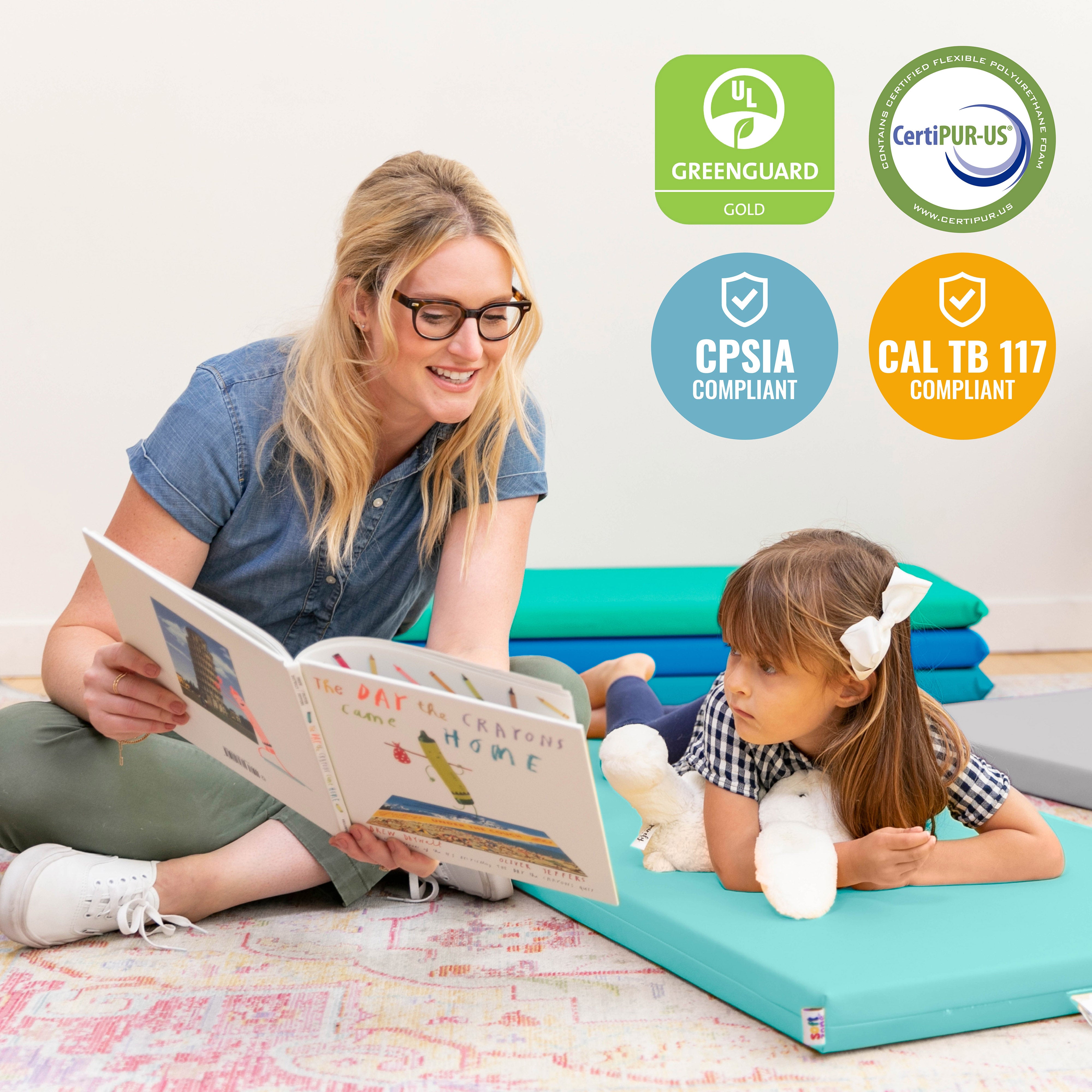Rainbow Rest Mat with Name Tag, 5-Piece