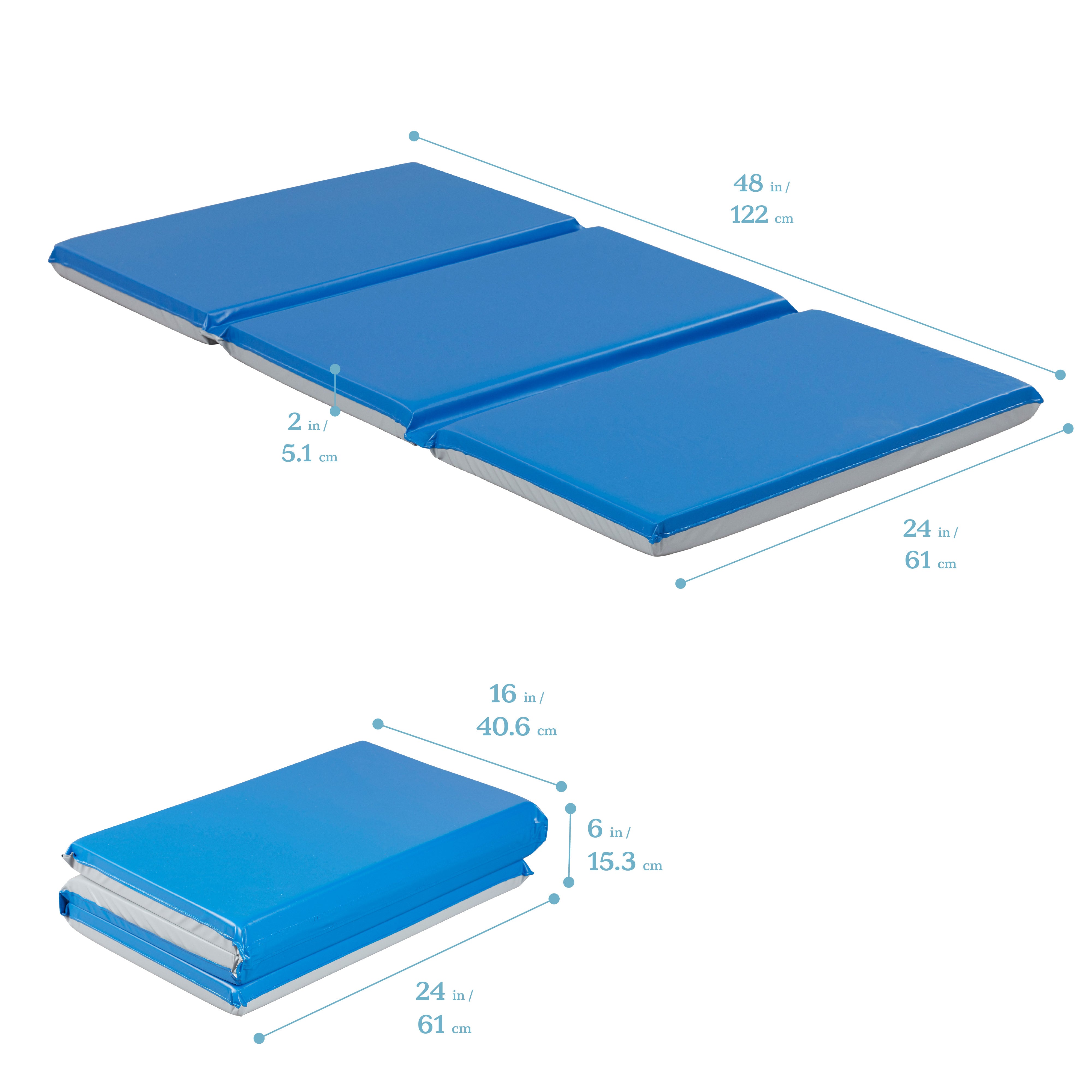 Everyday Folding Rest Mat, 3-Section, 2in
