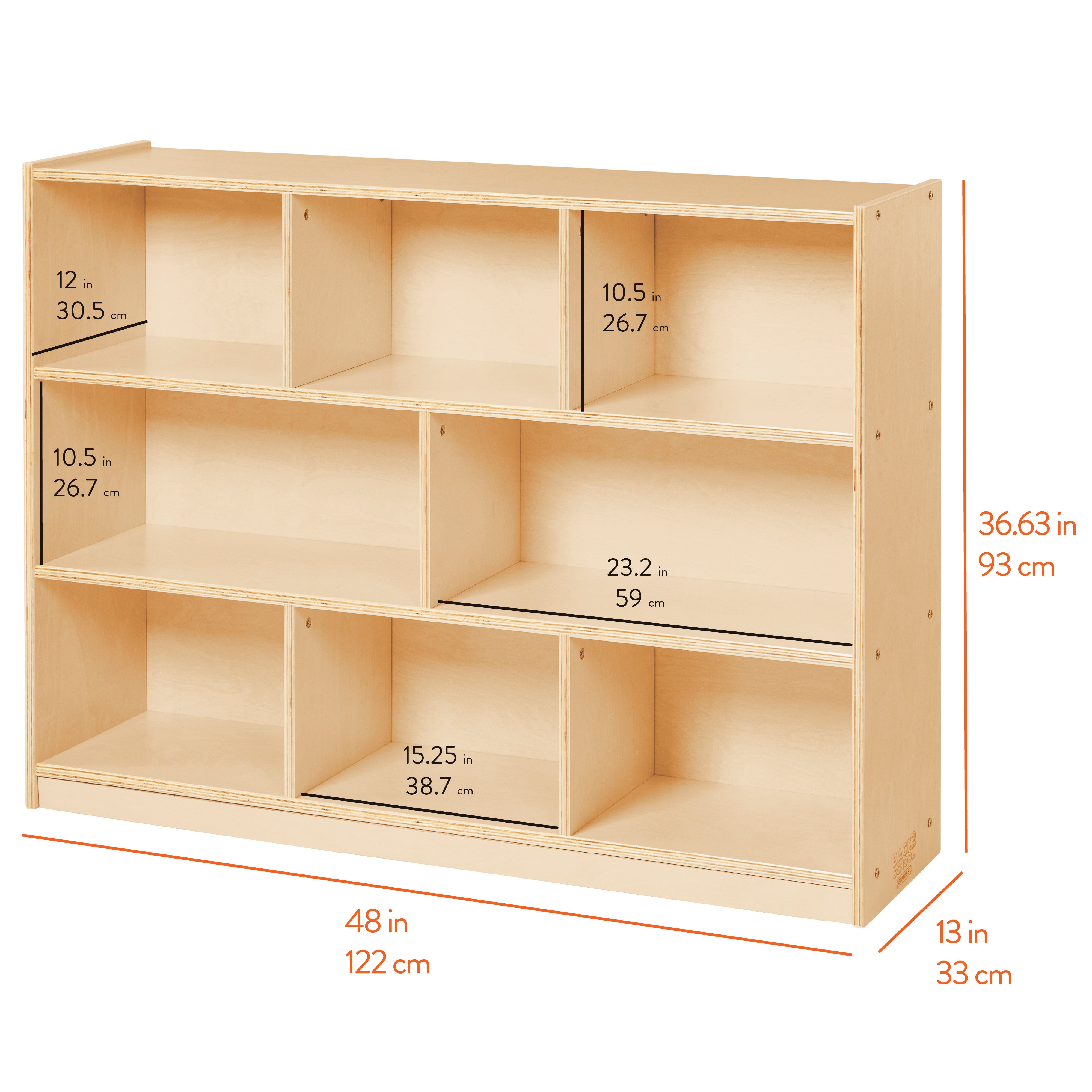 8-Compartment Mobile Storage Cabinet, Elementary