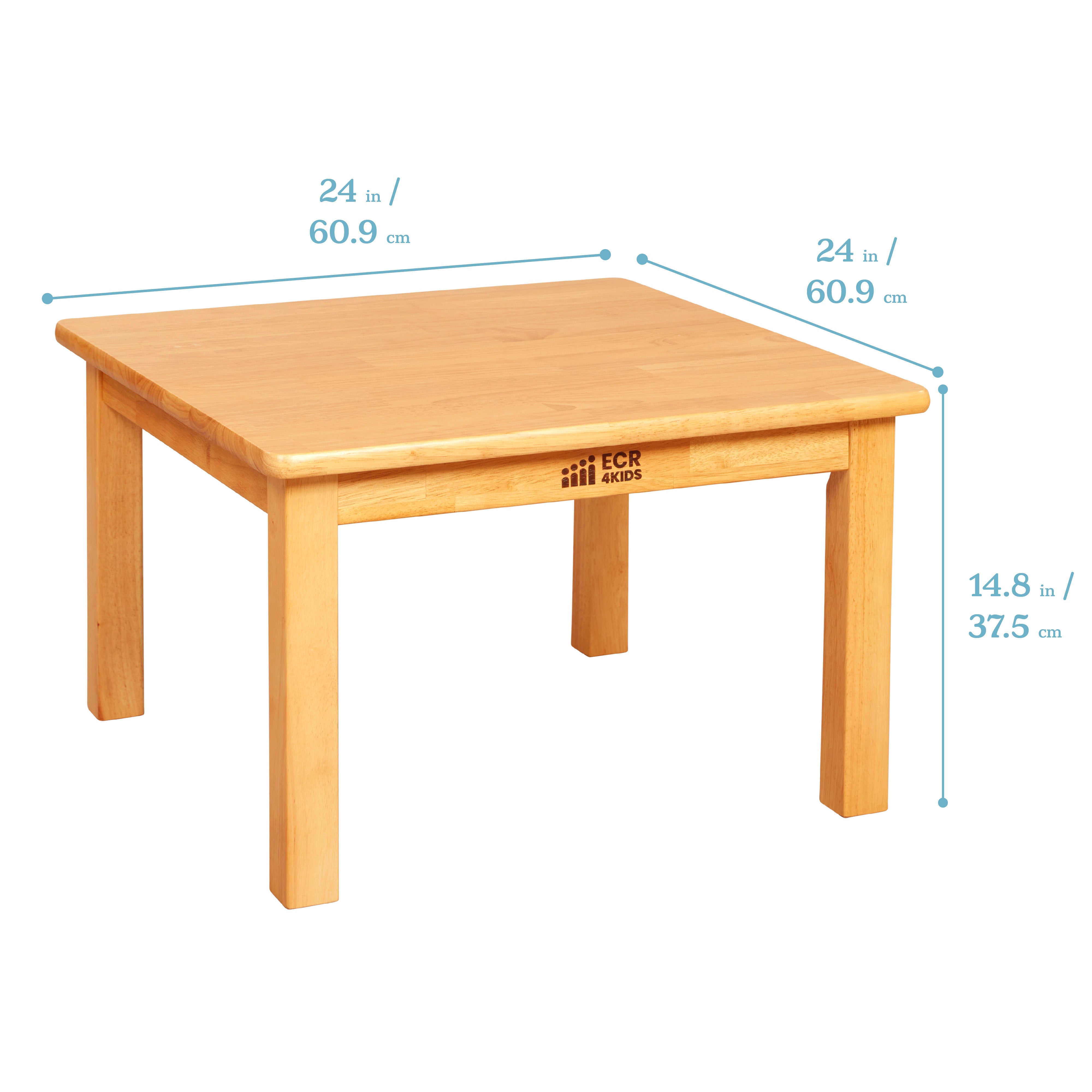 Hardwood Table with 14in Legs