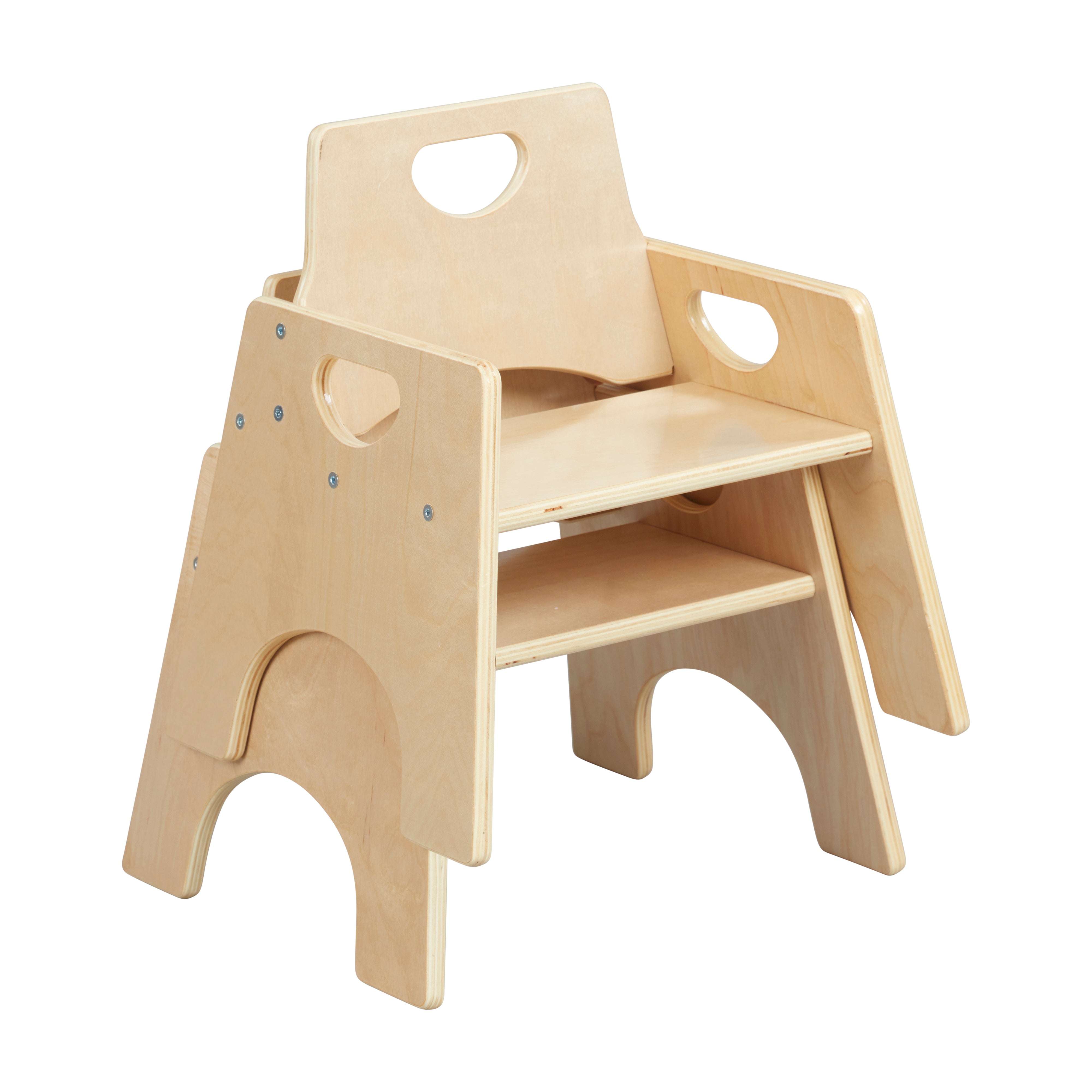 Stackable Wooden Toddler Chair, 6in, 2-Pack