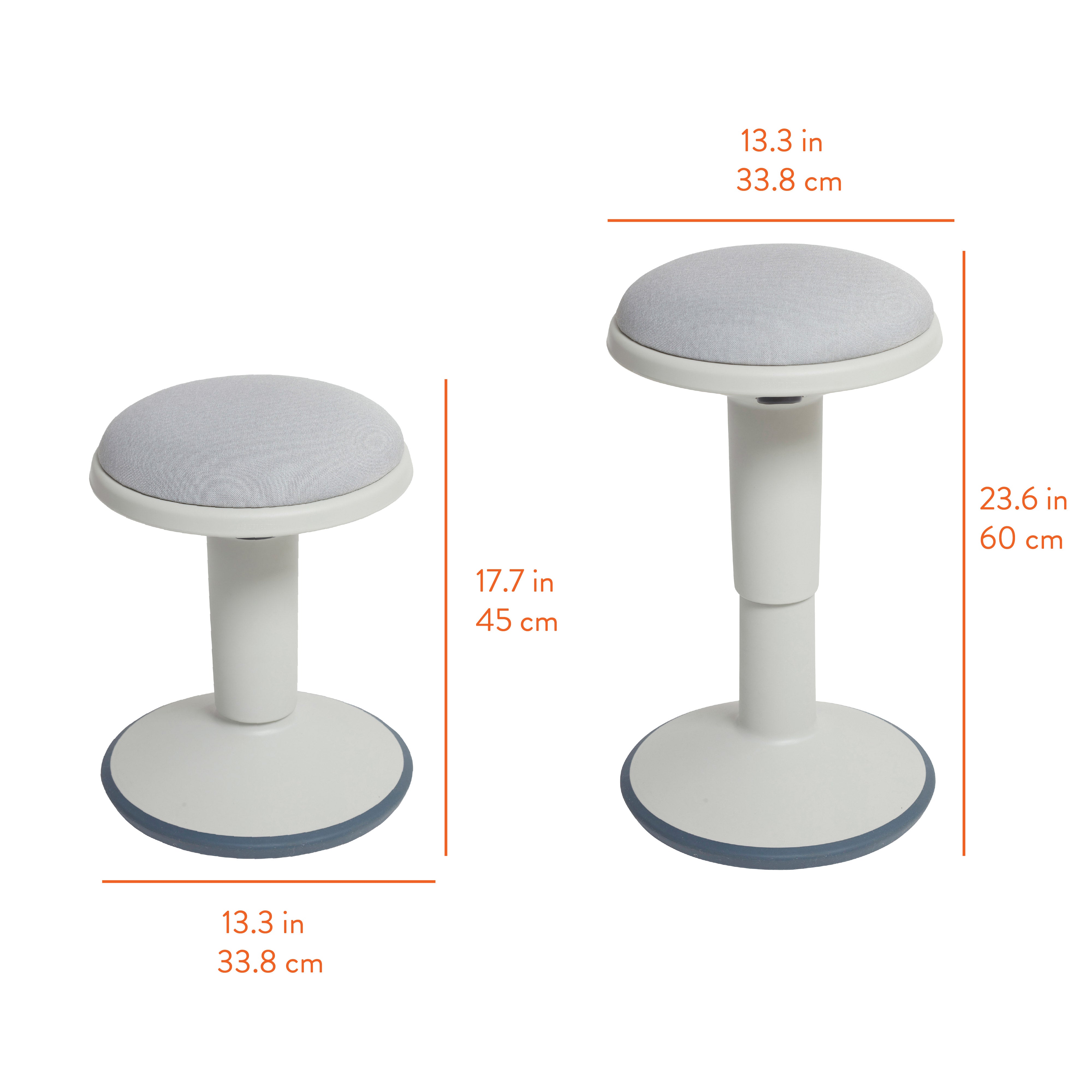 Adjustable Height Wobble Stool with Padded Cushion