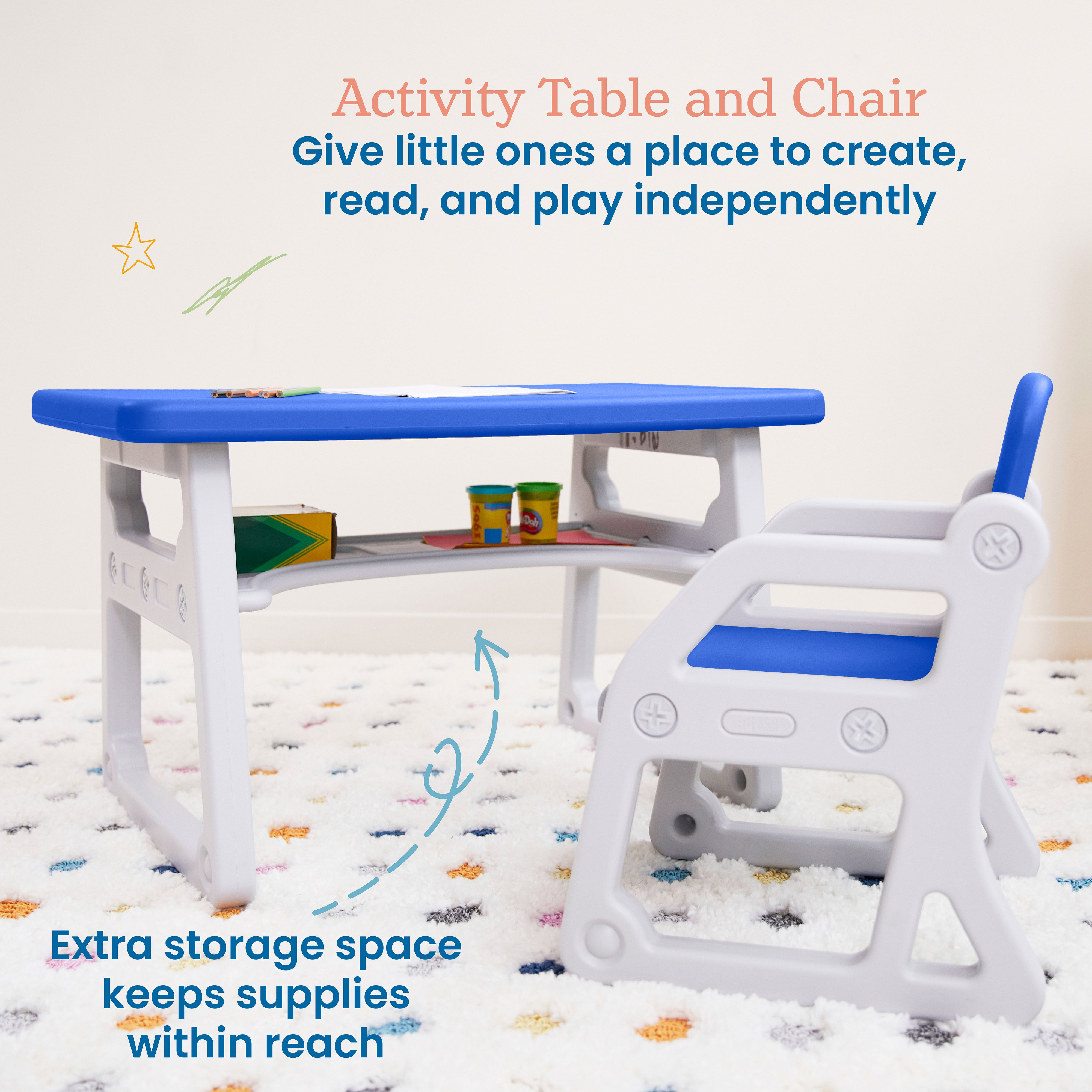Toddler Plus Desk and Chair, 2-Piece