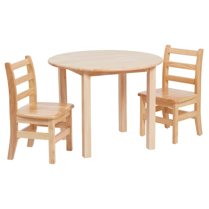 30in D Round Hardwood Table, Kids Furniture, Natural