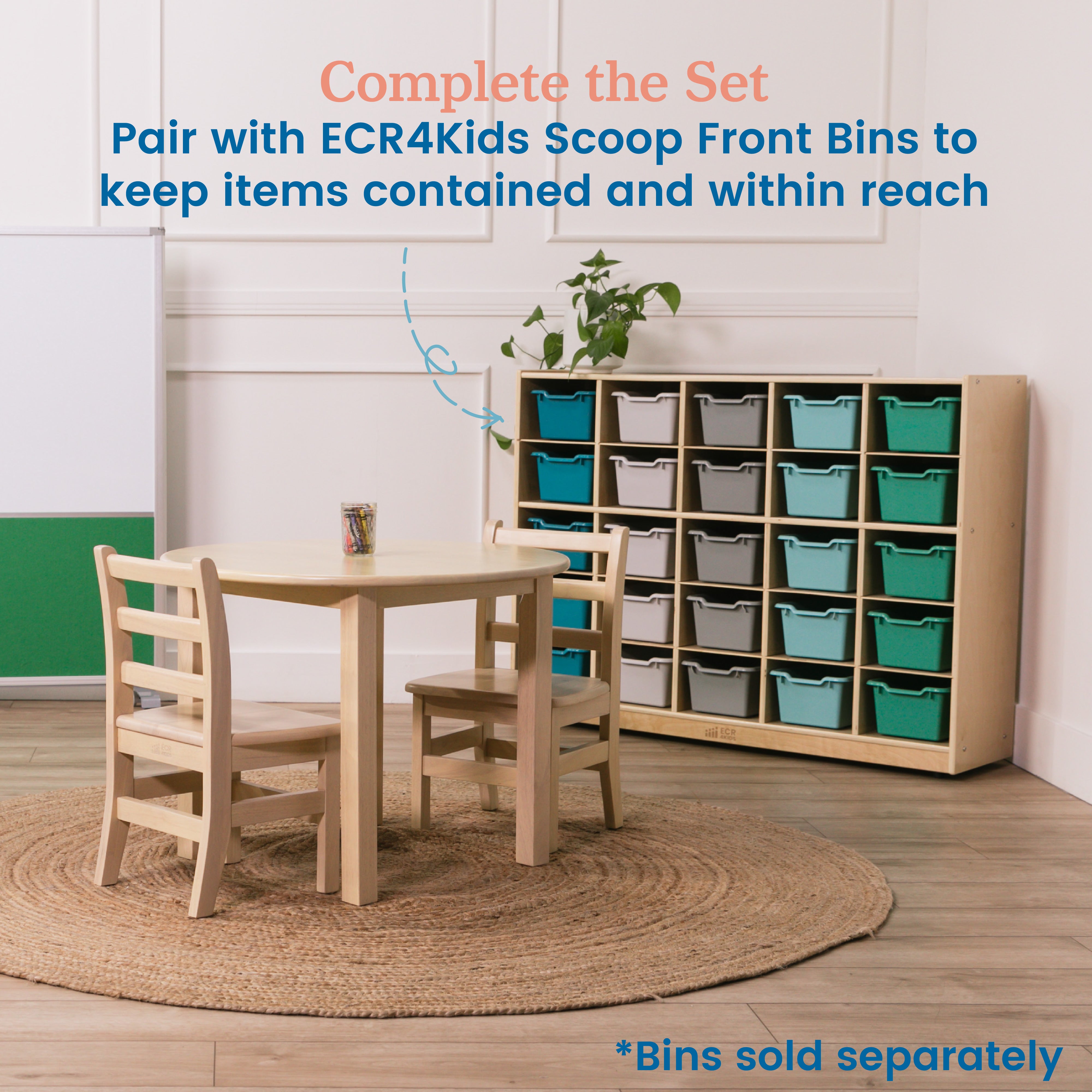 25 Cubby Mobile Tray Storage Cabinet, 5x5