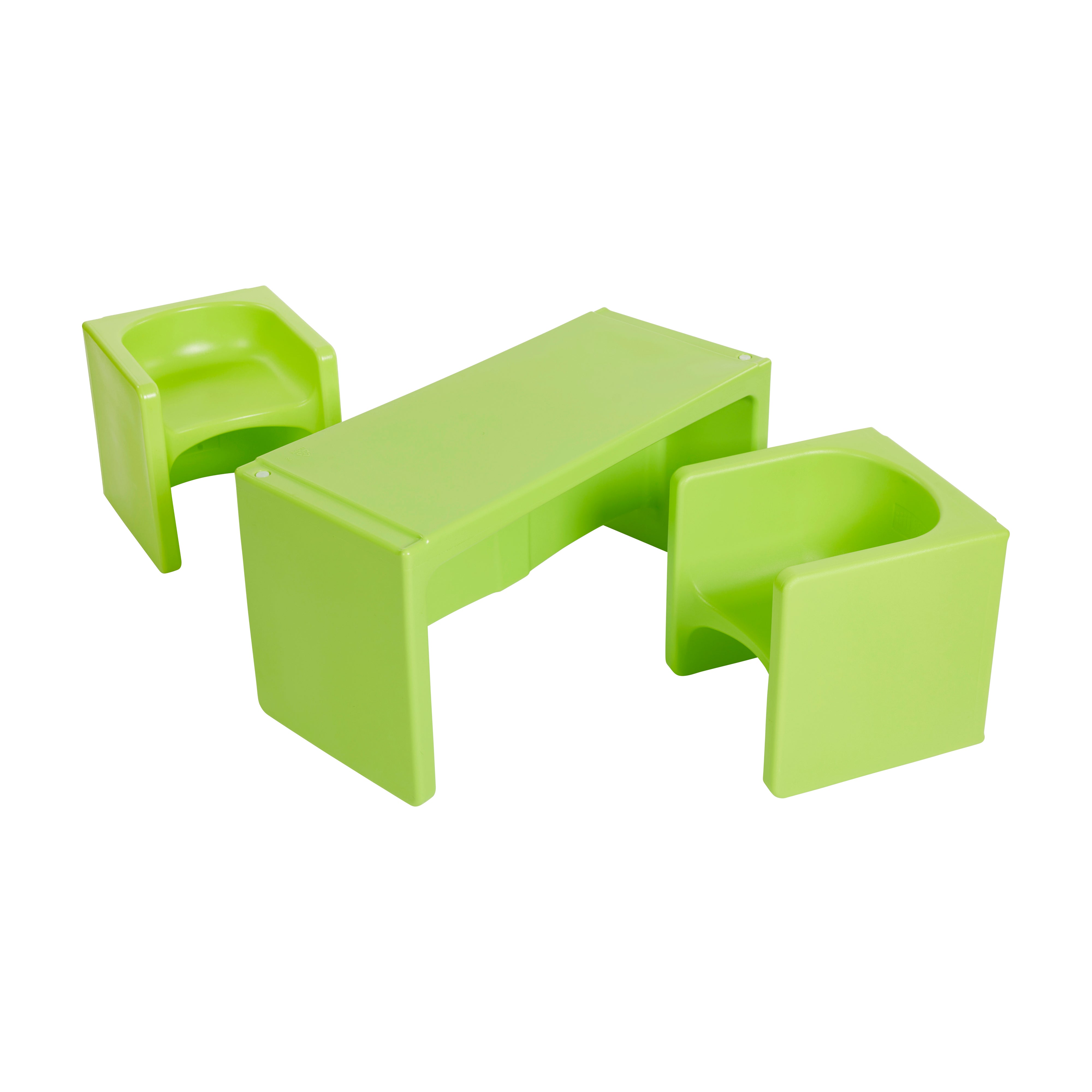 Tri-Me Table and Cube Chair Set, 3-Piece
