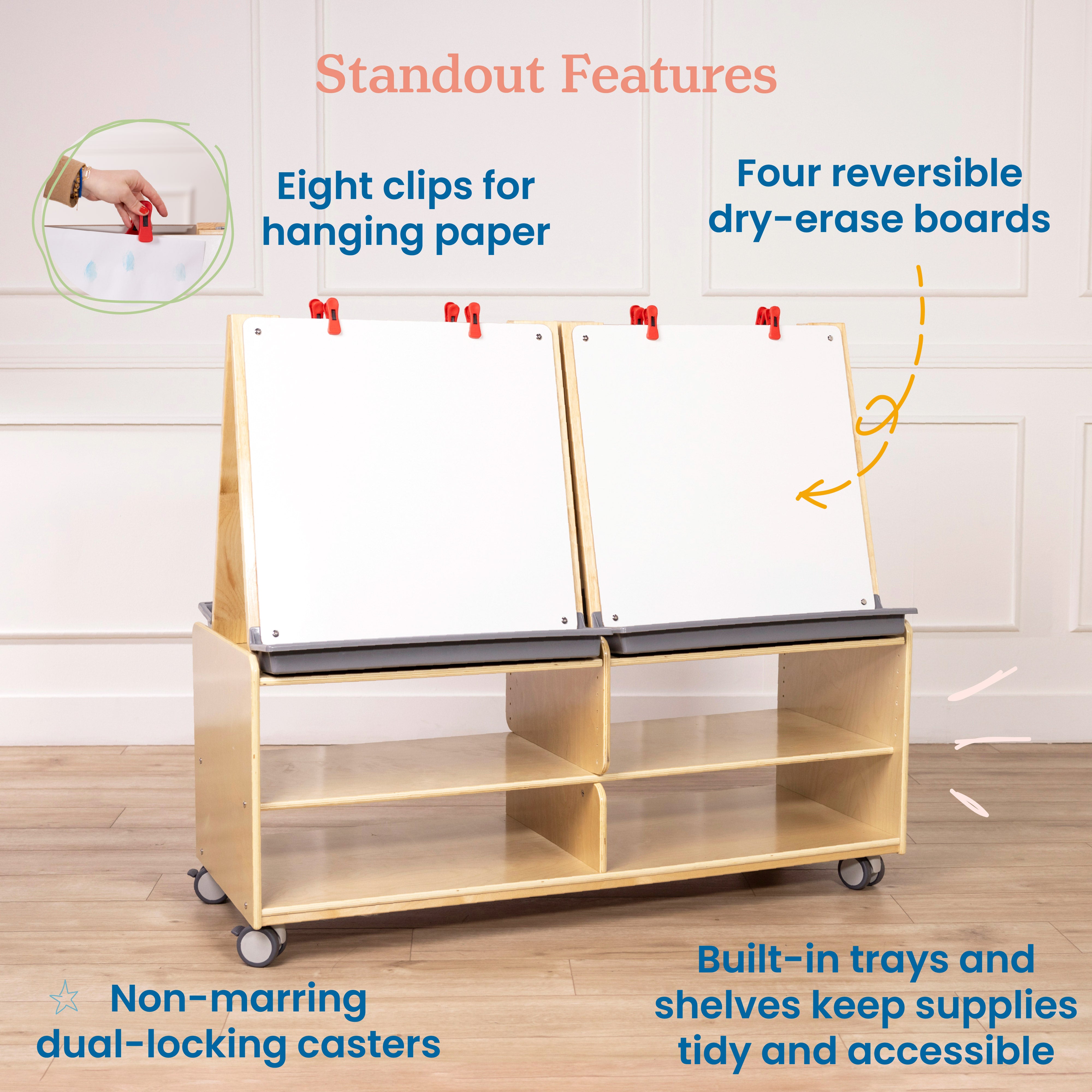 4-Station Art Easel with Storage