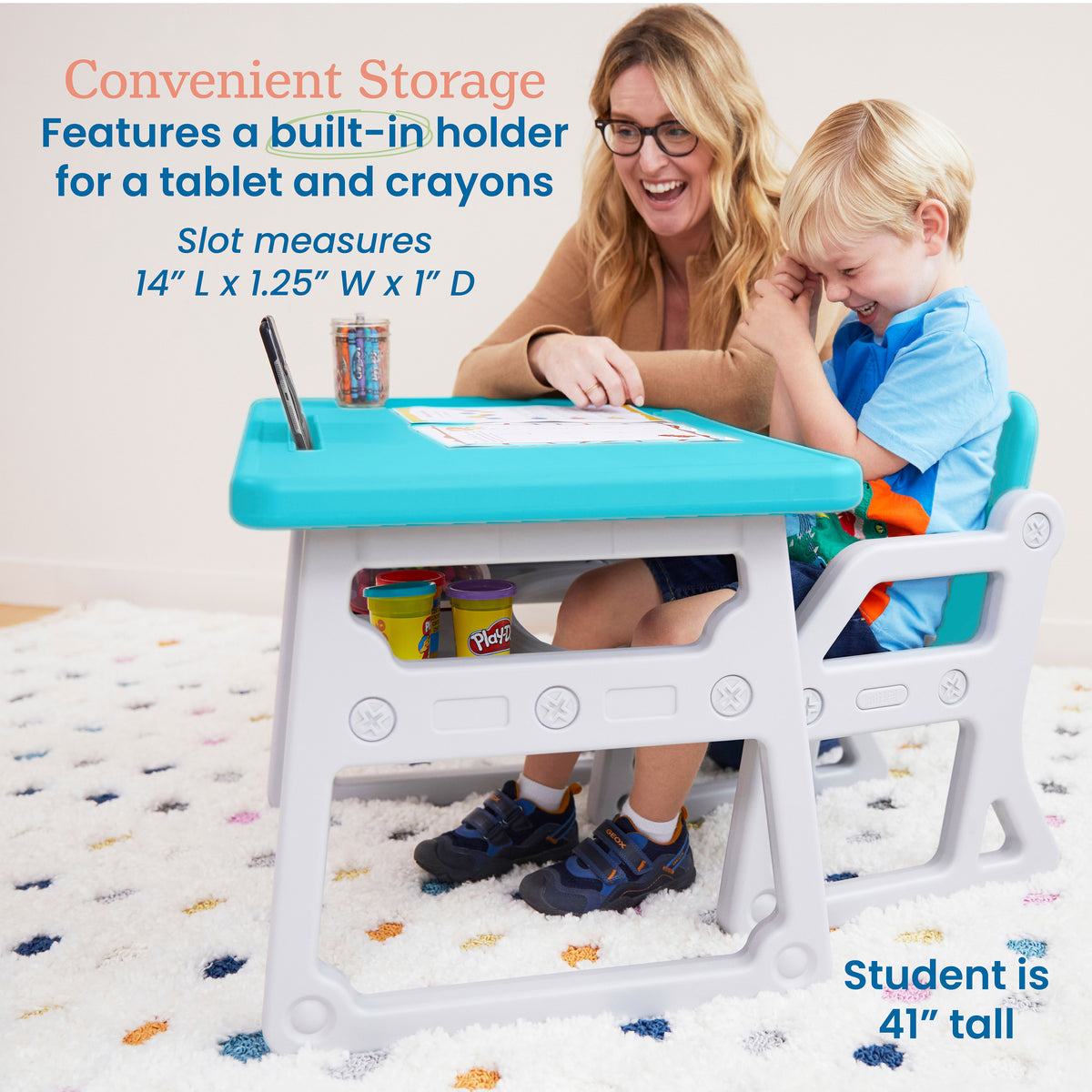 Toddler Plus Desk and Chair Set, 2-Piece