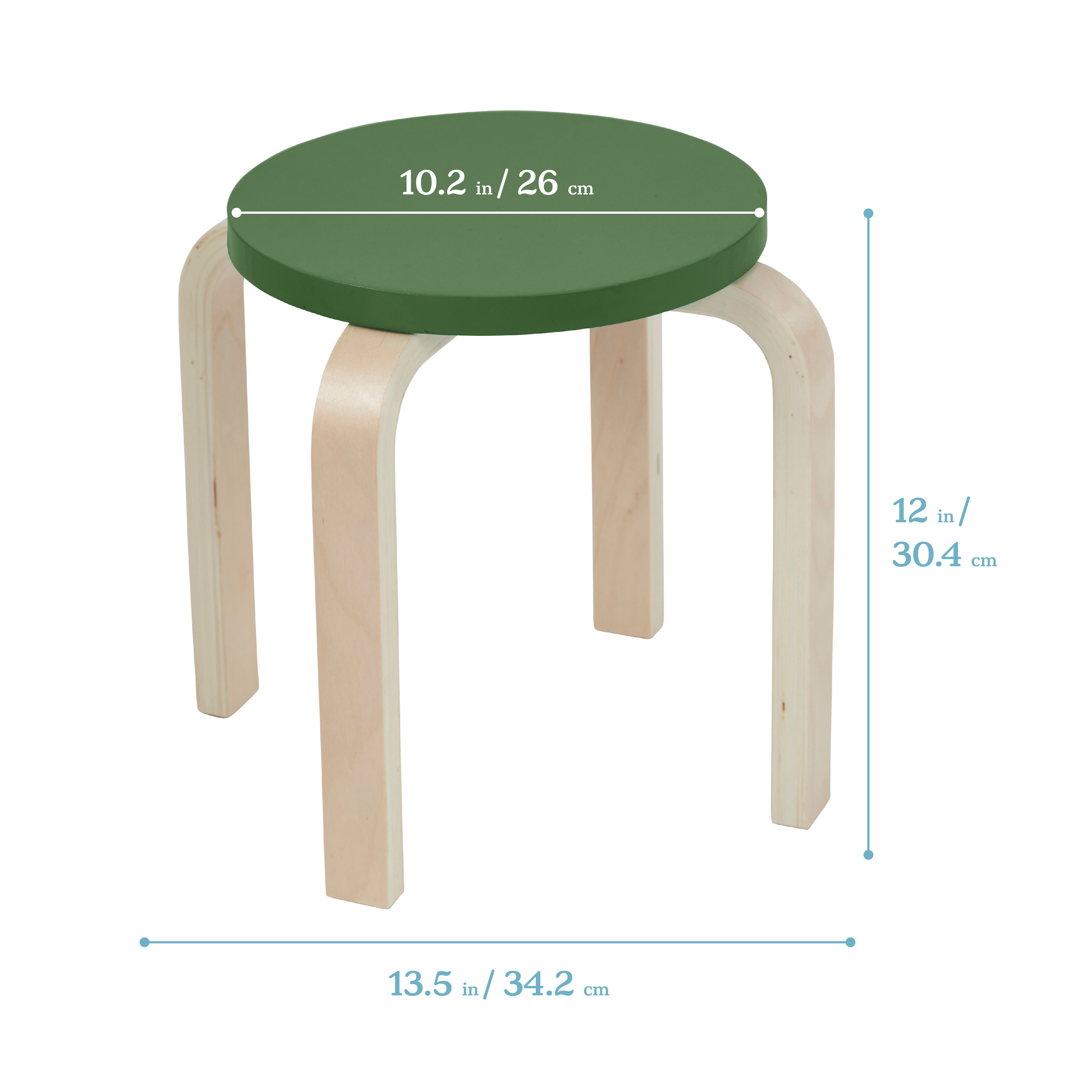 Bentwood Stackable Stools, 6-Piece