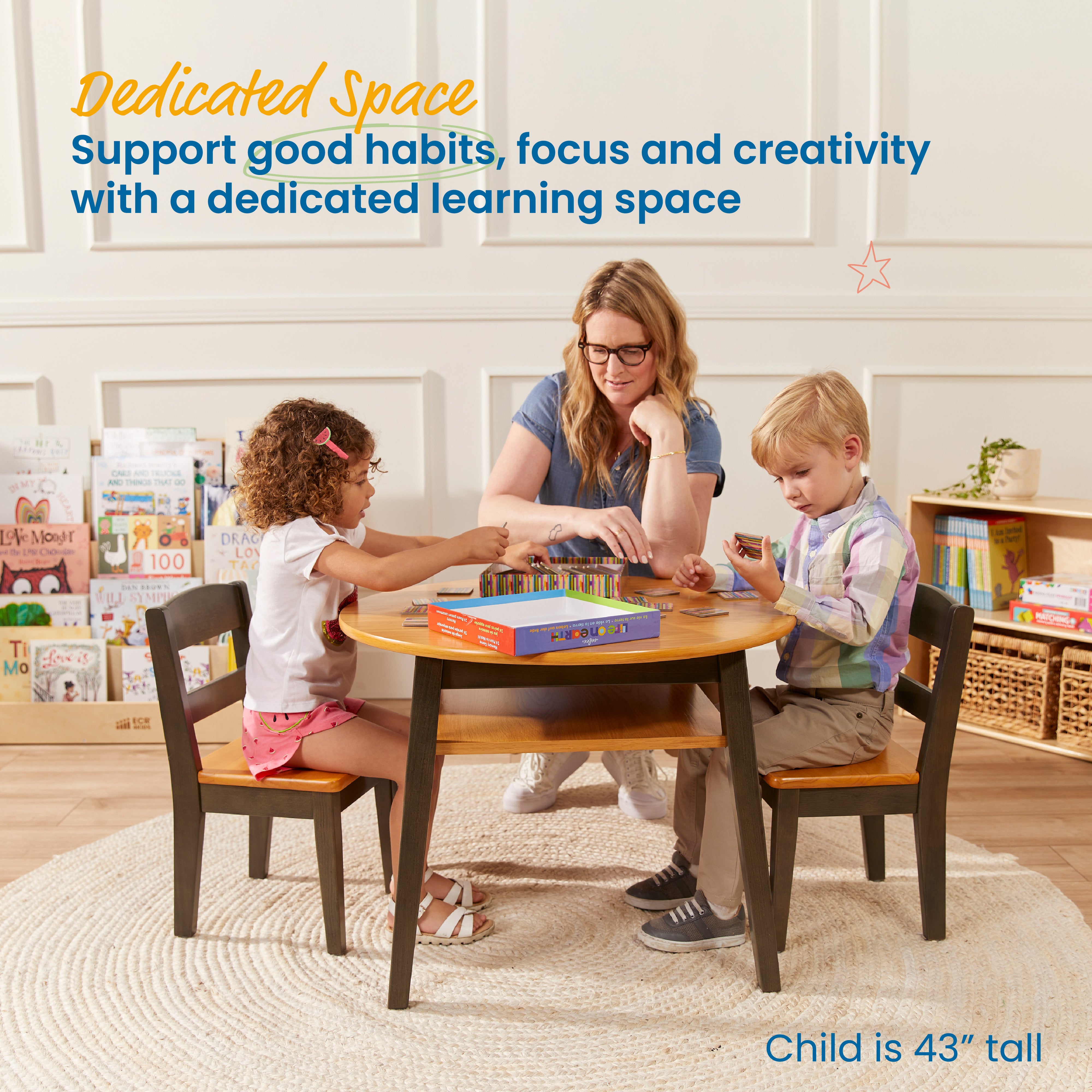 Hideaway Table and Chair Set, 3-Piece