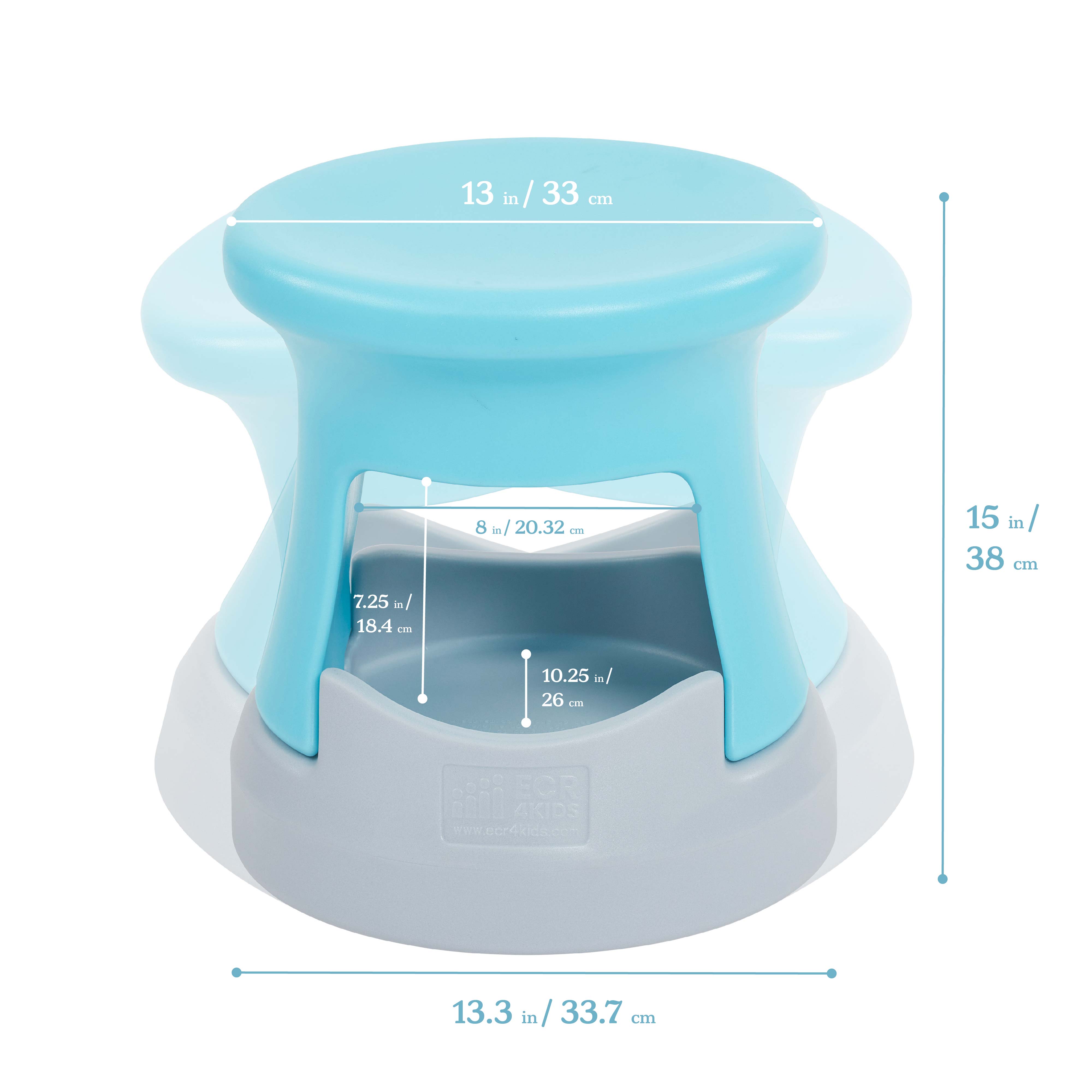 Storage Wobble Stool, 15in Seat Height