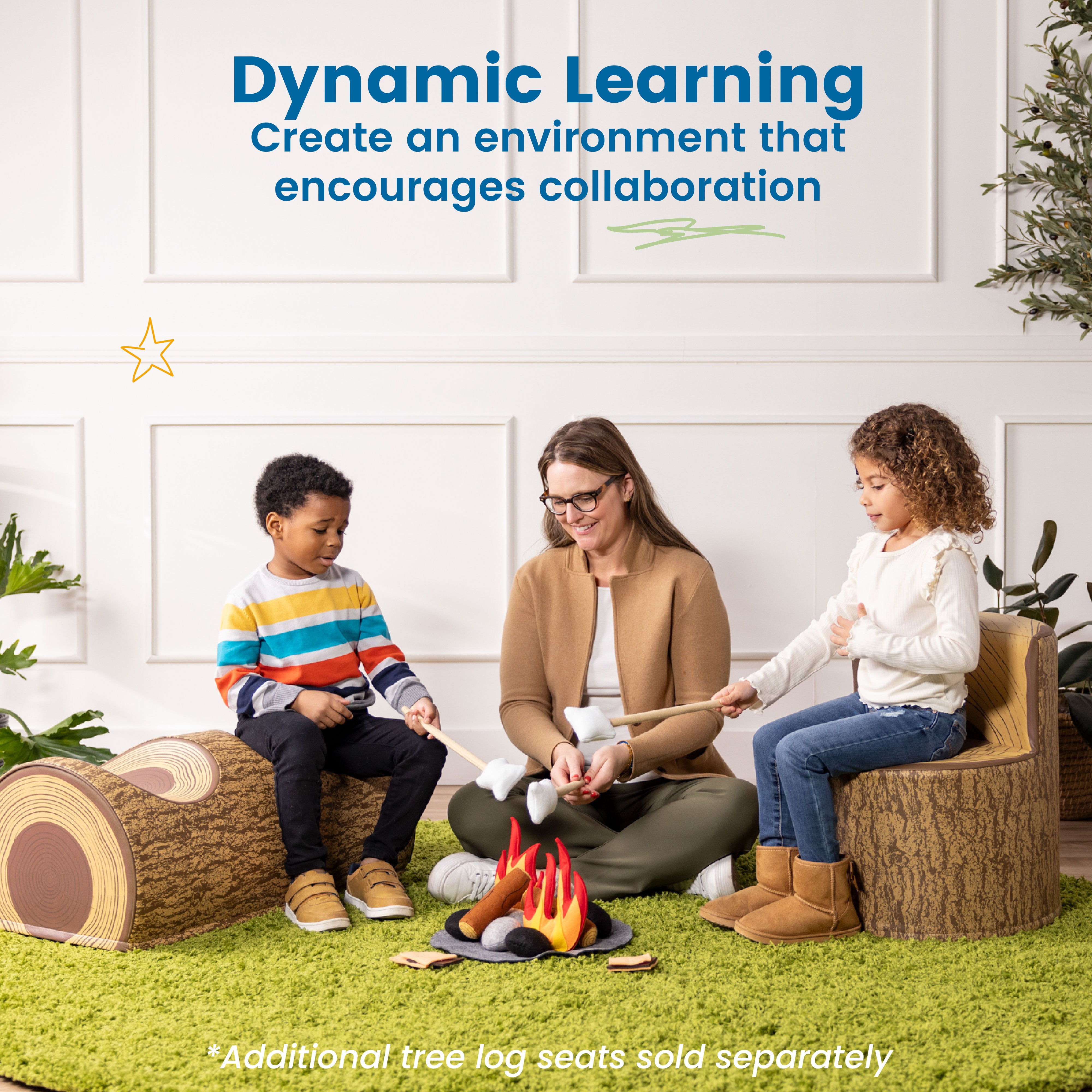 Tree Log Chair, Flexible Seating