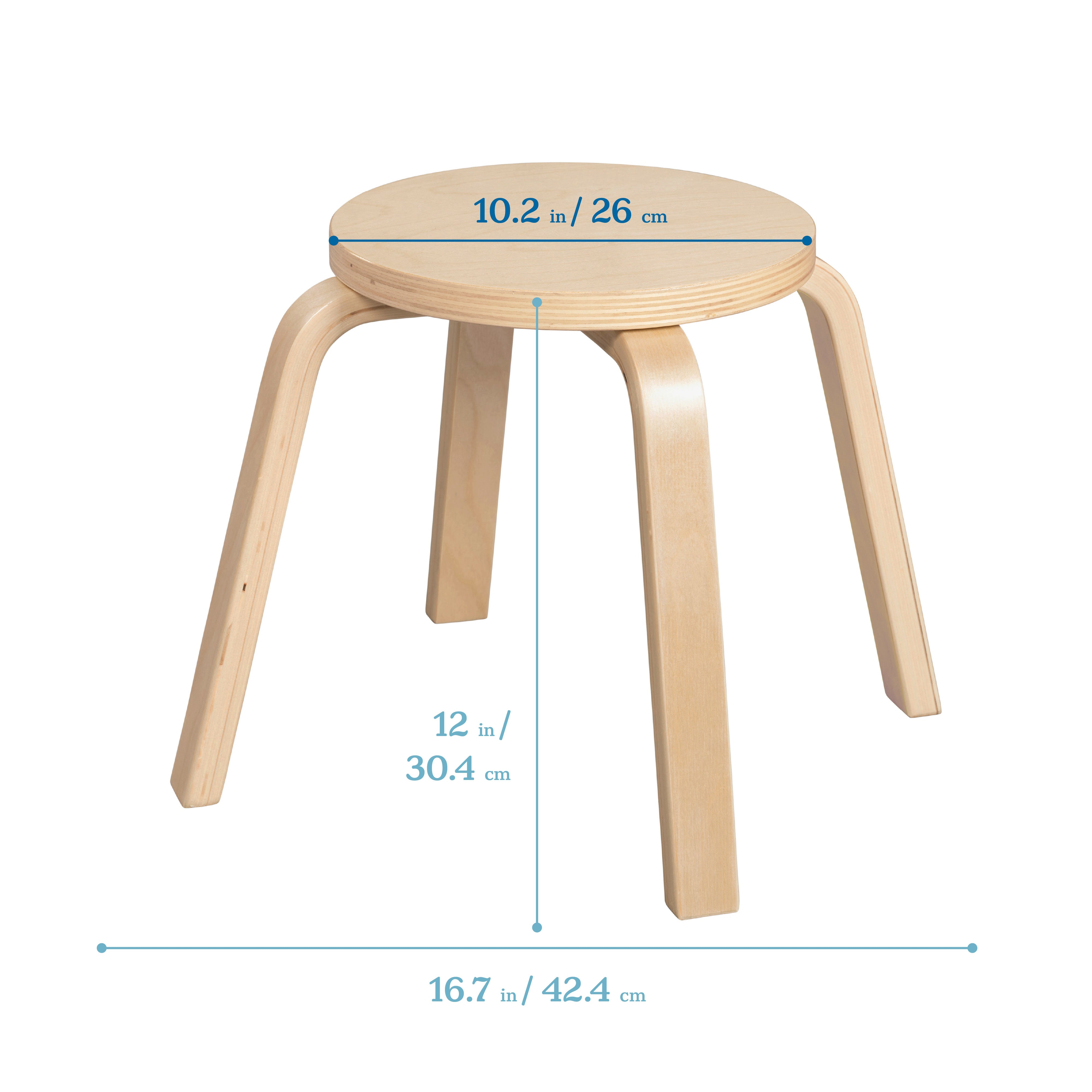 Bentwood Stackable Stools, 6-Piece