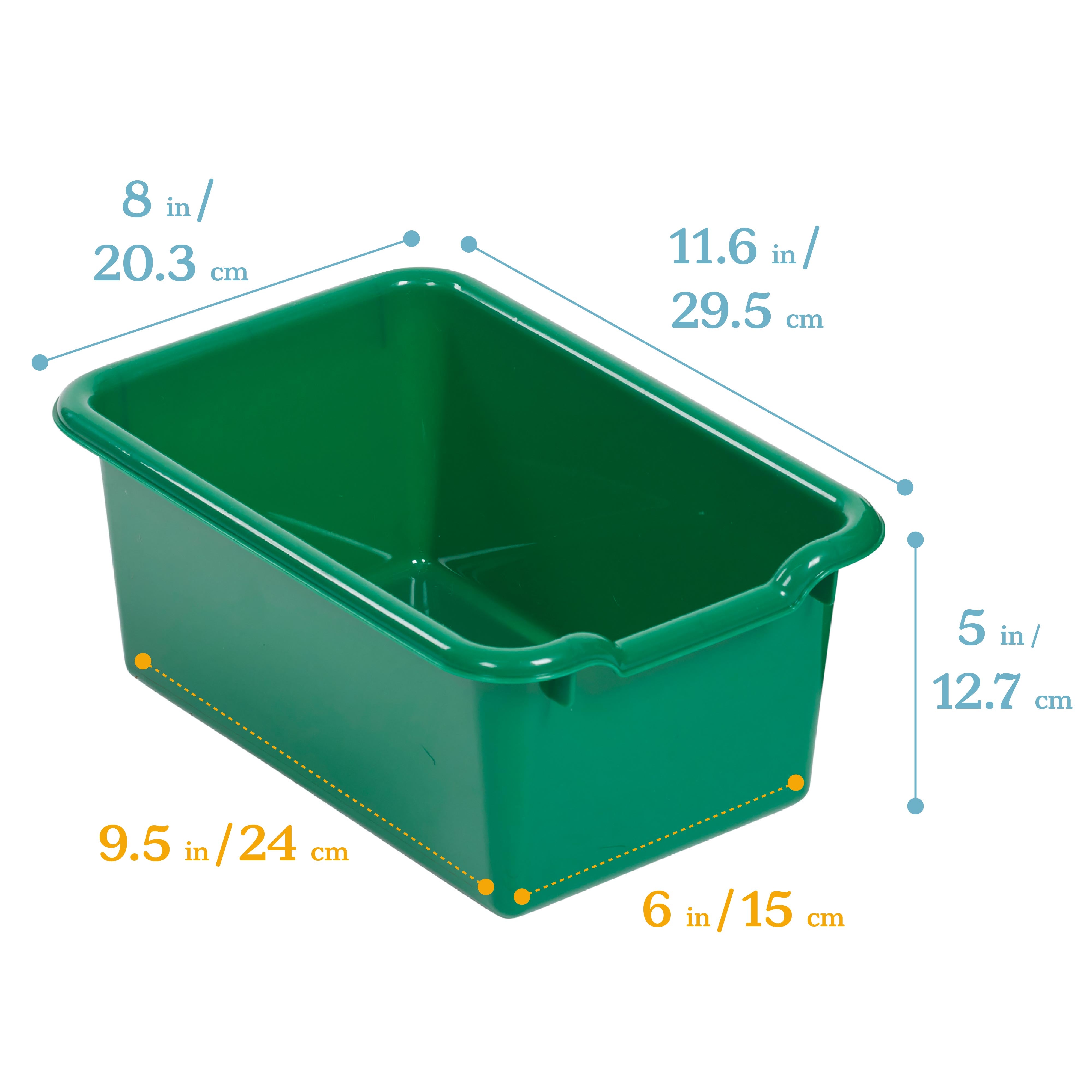 Scoop Front Plastic Storage Bins, 15-Piece