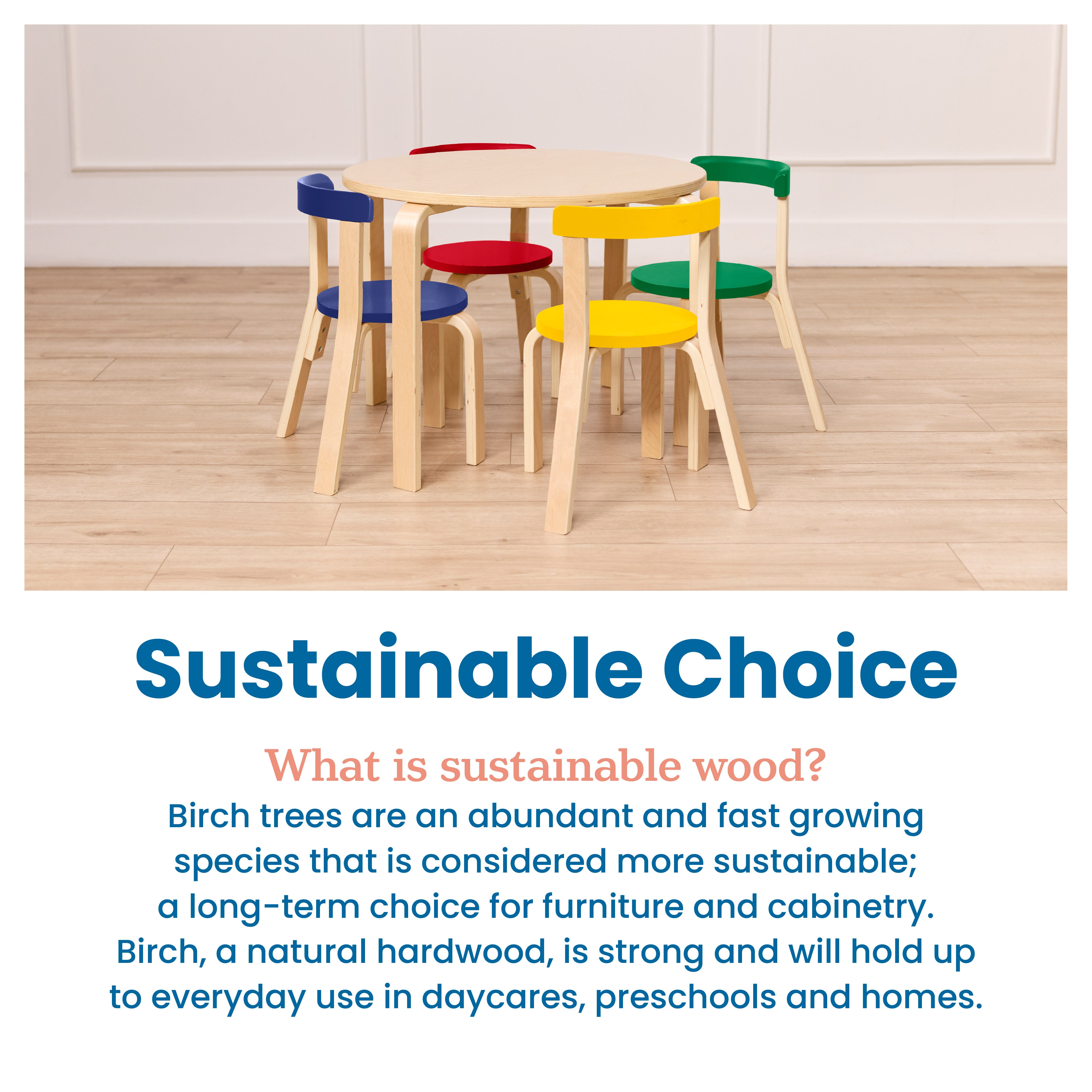 Bentwood Table and Curved Back Chair Set, 5-Piece