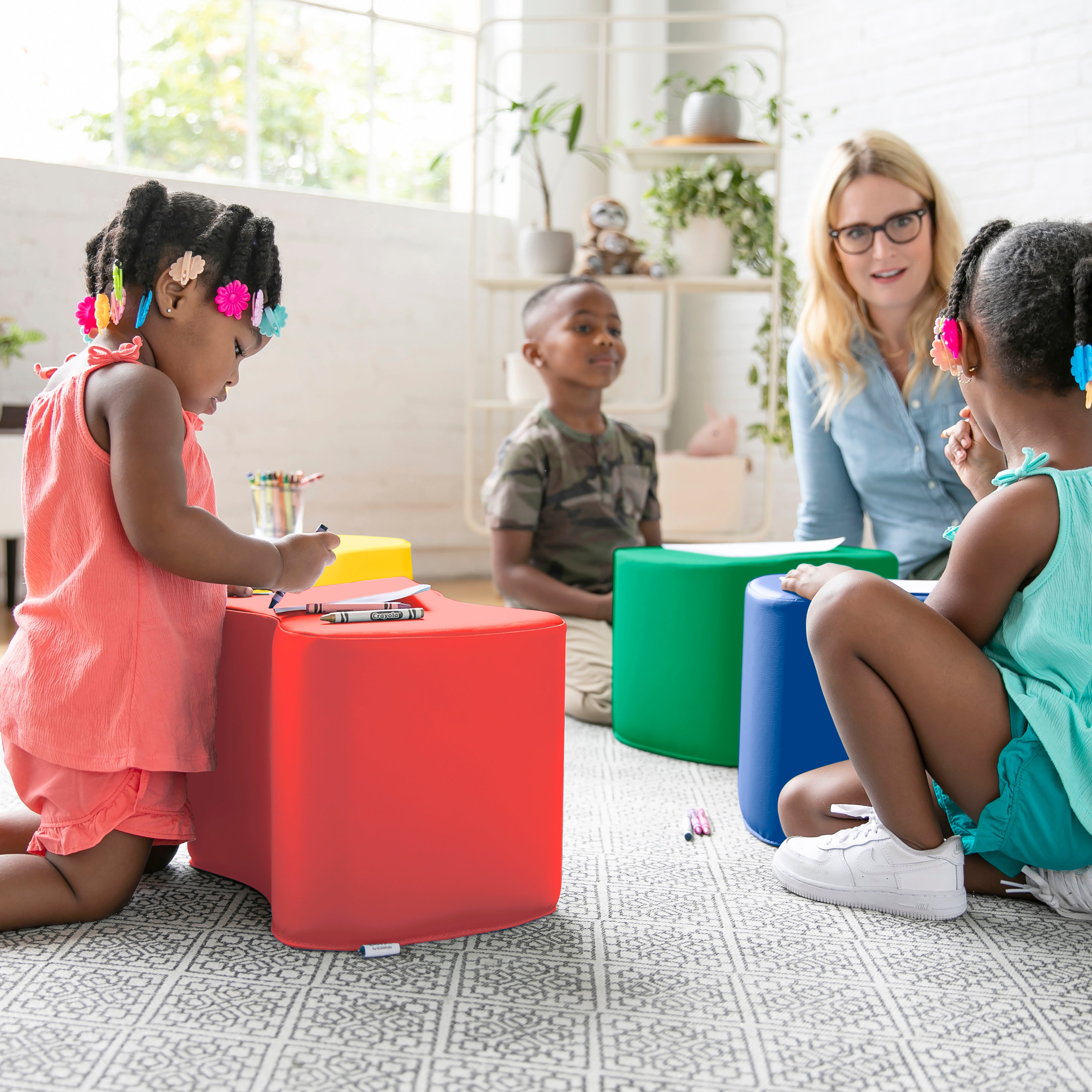 SoftZone Toddler Modular Stool Set, 4-Piece