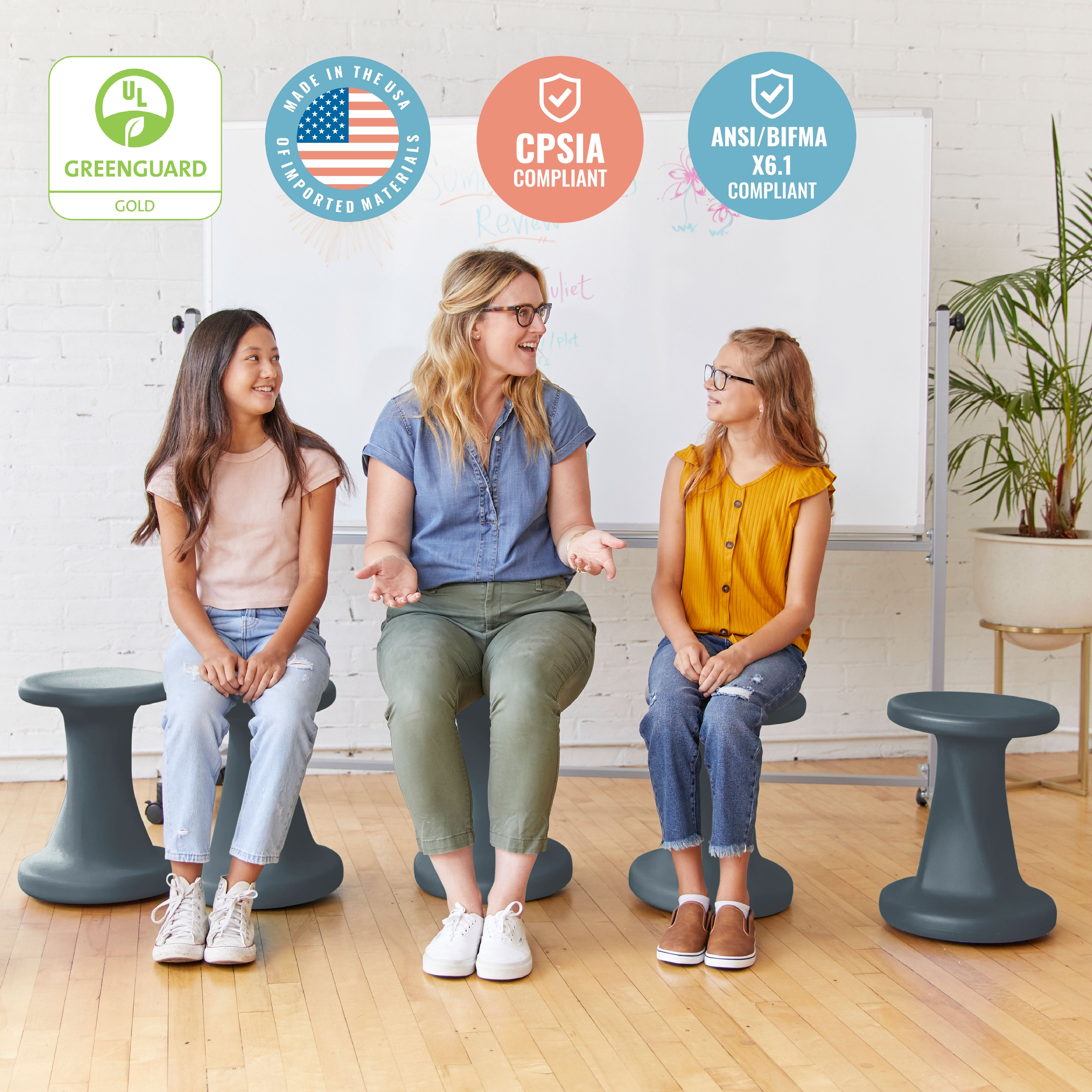 Twist Wobble Stool, 18in Seat Height