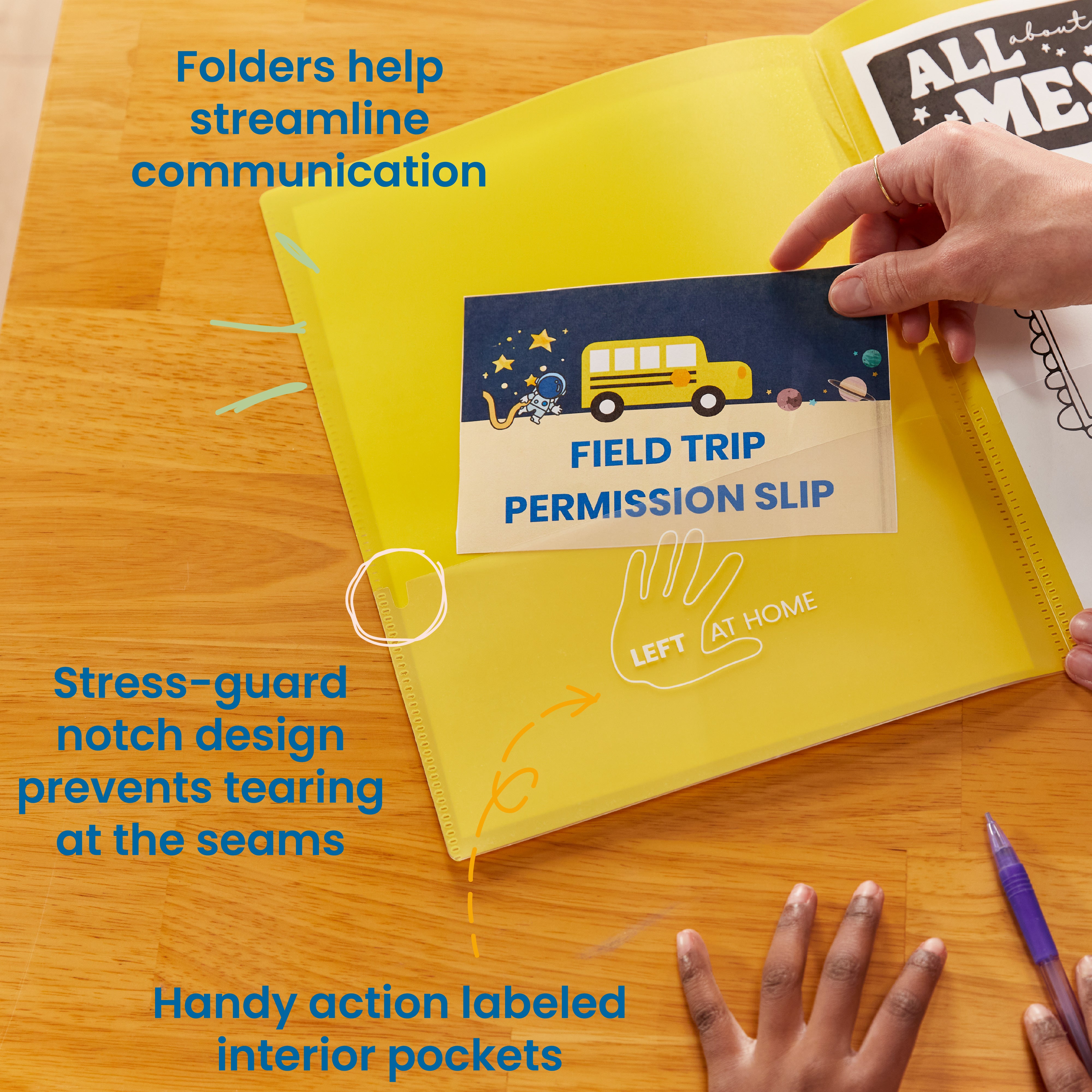 2-Pocket Parent-Teacher Classroom Communication Folder, 36-Piece