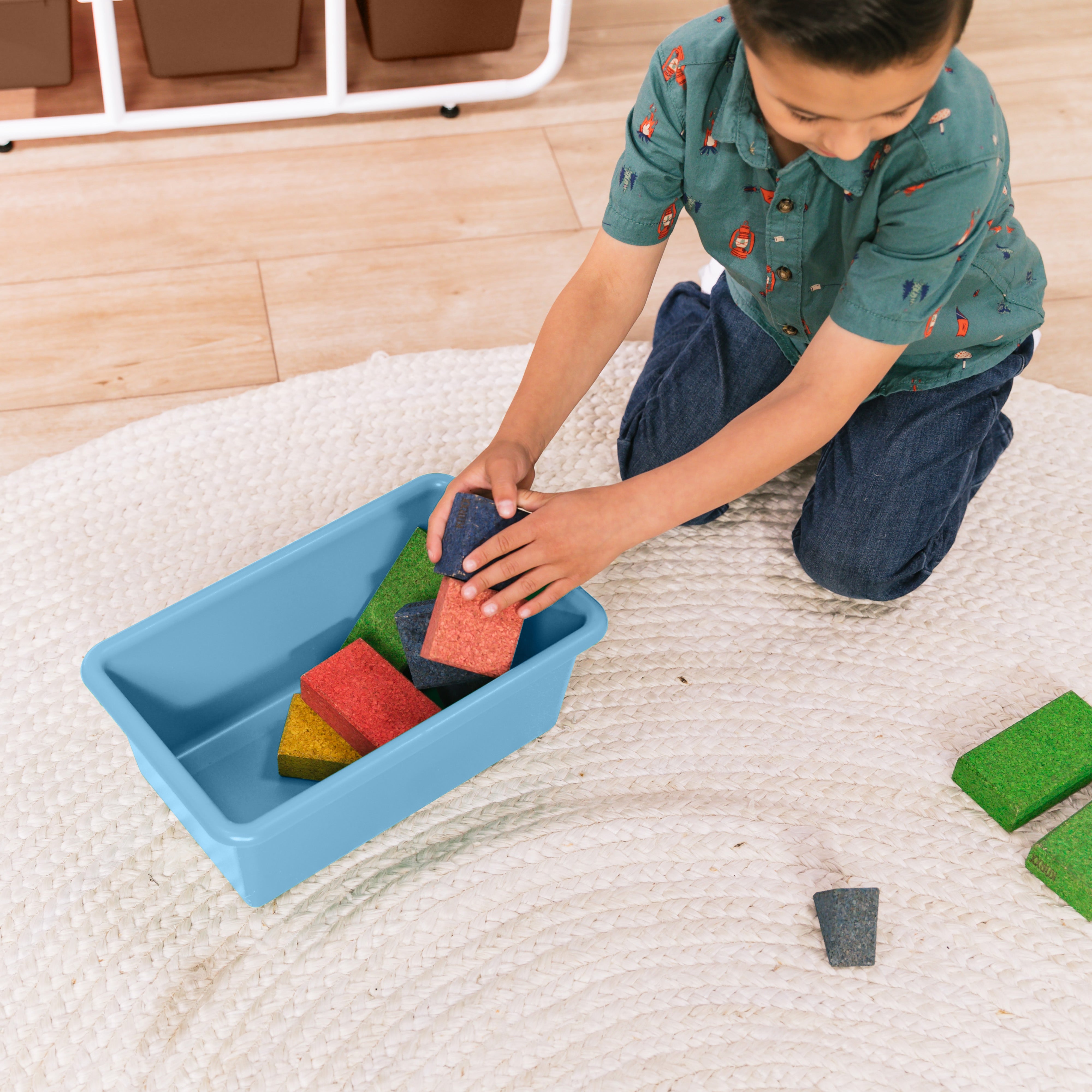 4-Tier Storage Rack with 12 Cubby Bins 4x3