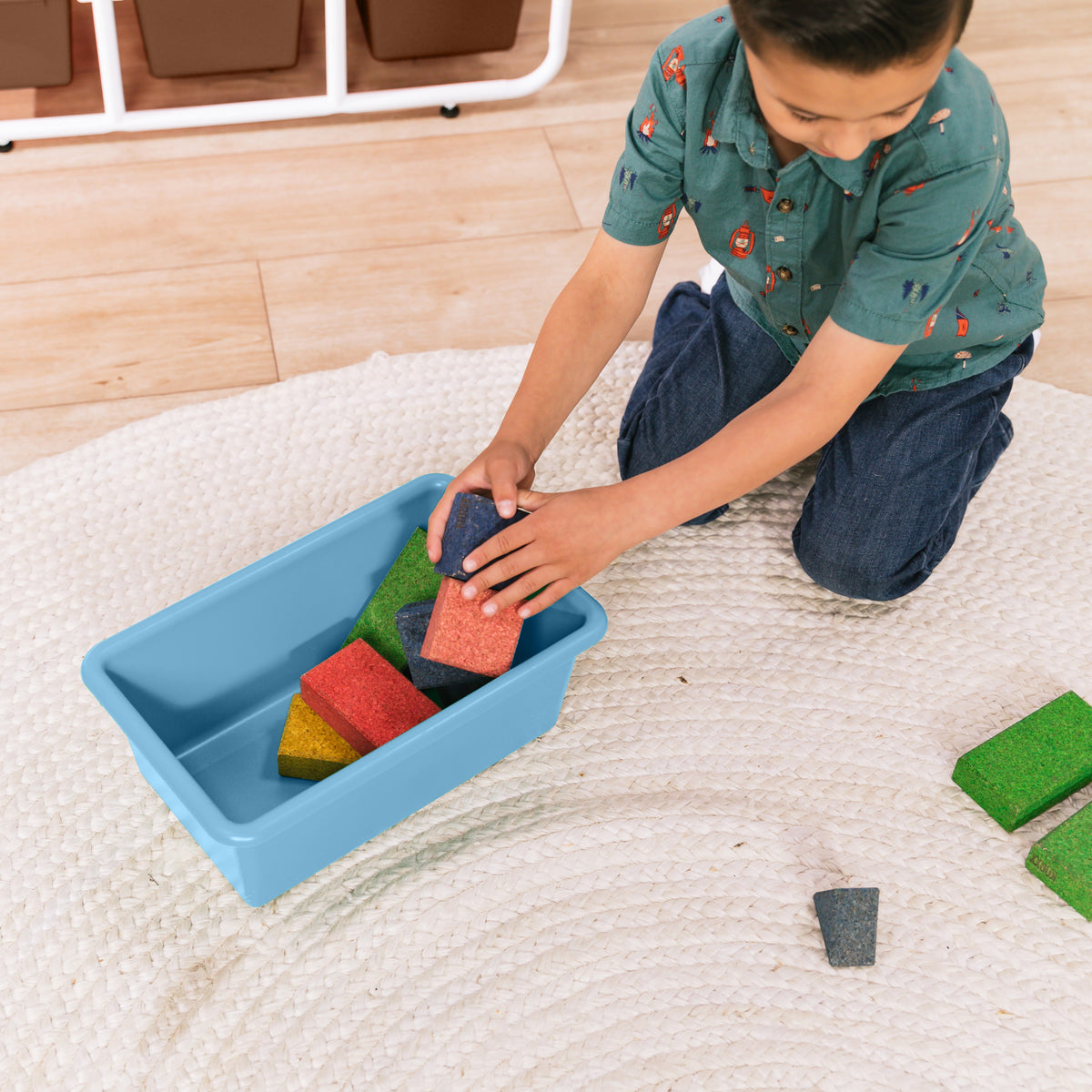 4-Tier Storage Rack with 12 Cubby Bins, 4x3
