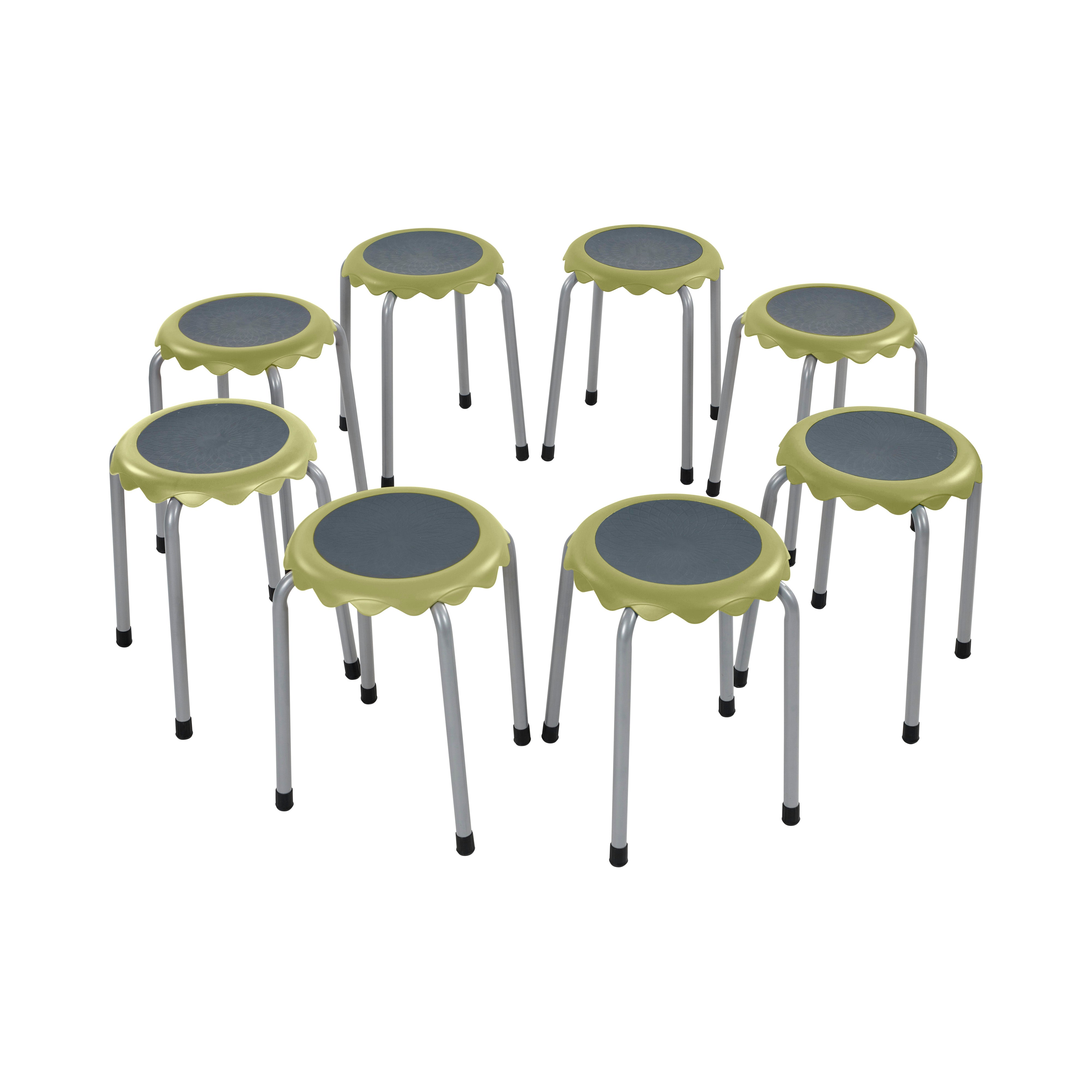 Daisy Stackable Stool Set, Flexible Seating, 8-Piece
