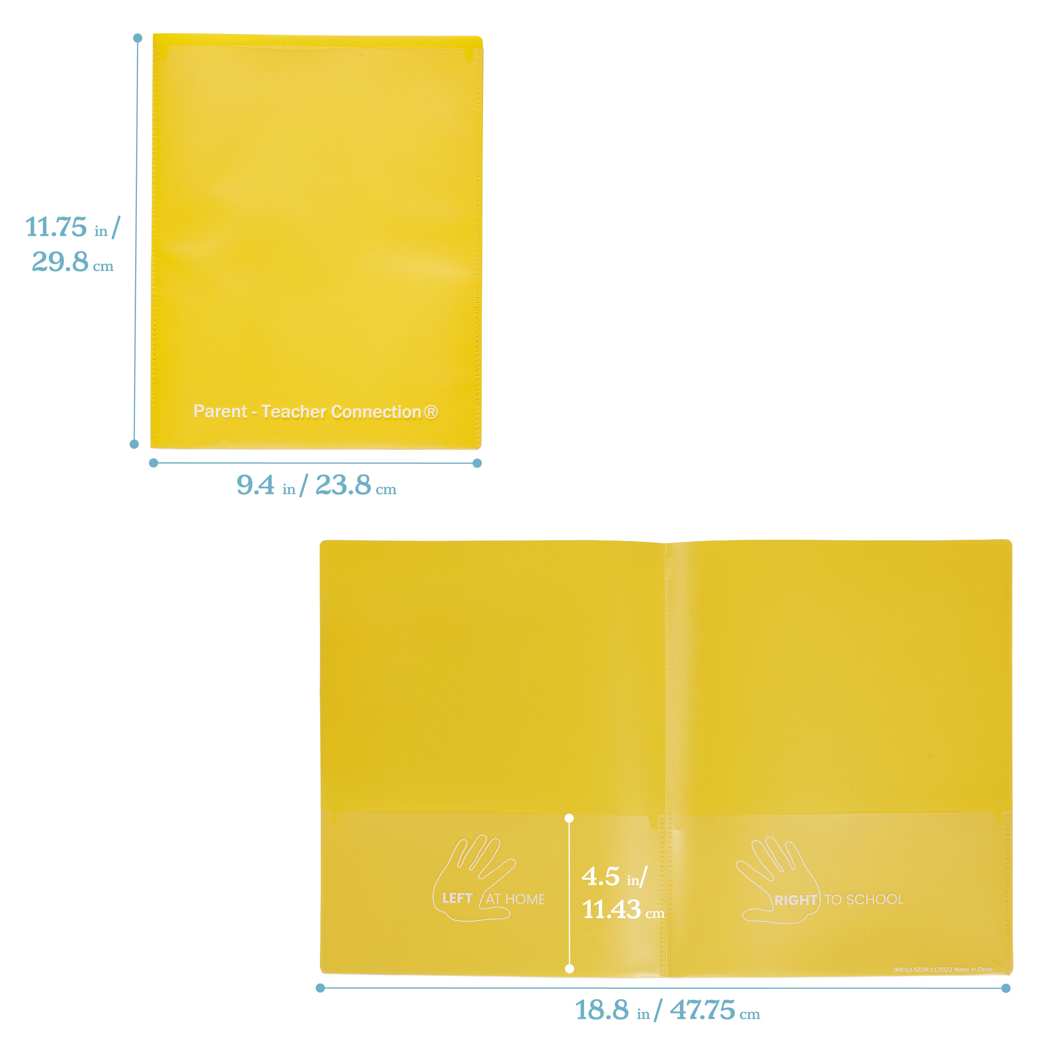 2-Pocket Parent-Teacher Classroom Communication Folder, 36-Piece